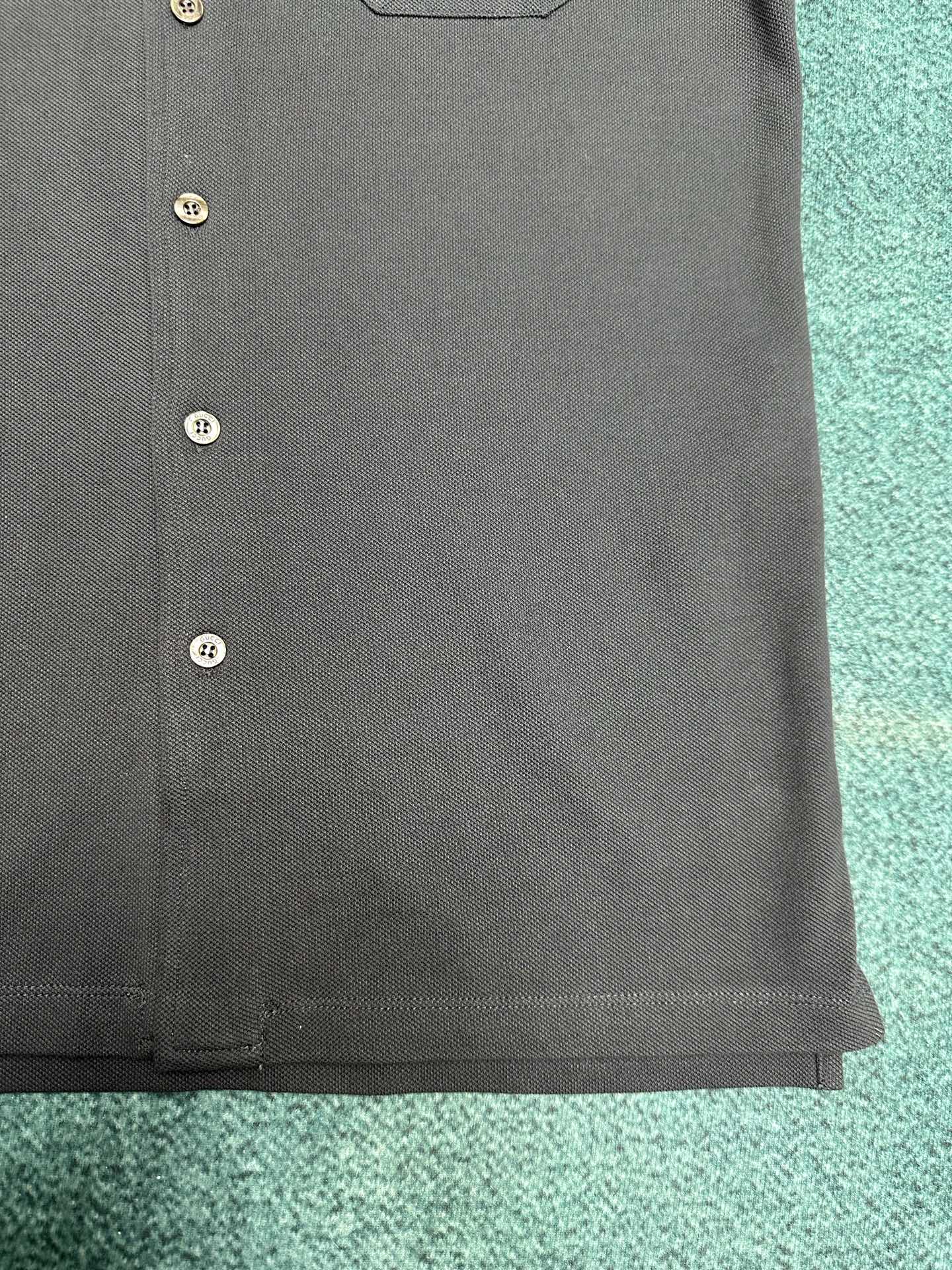 G家 25ss新款饰刺绣珠地棉Polo衫 男款 深灰色 高版本码数：S.M.L.XL.