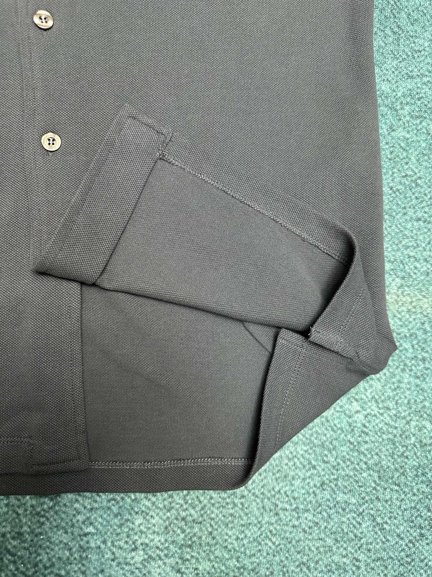 G家 25ss新款饰刺绣珠地棉Polo衫 男款 深灰色 高版本码数：S.M.L.XL.