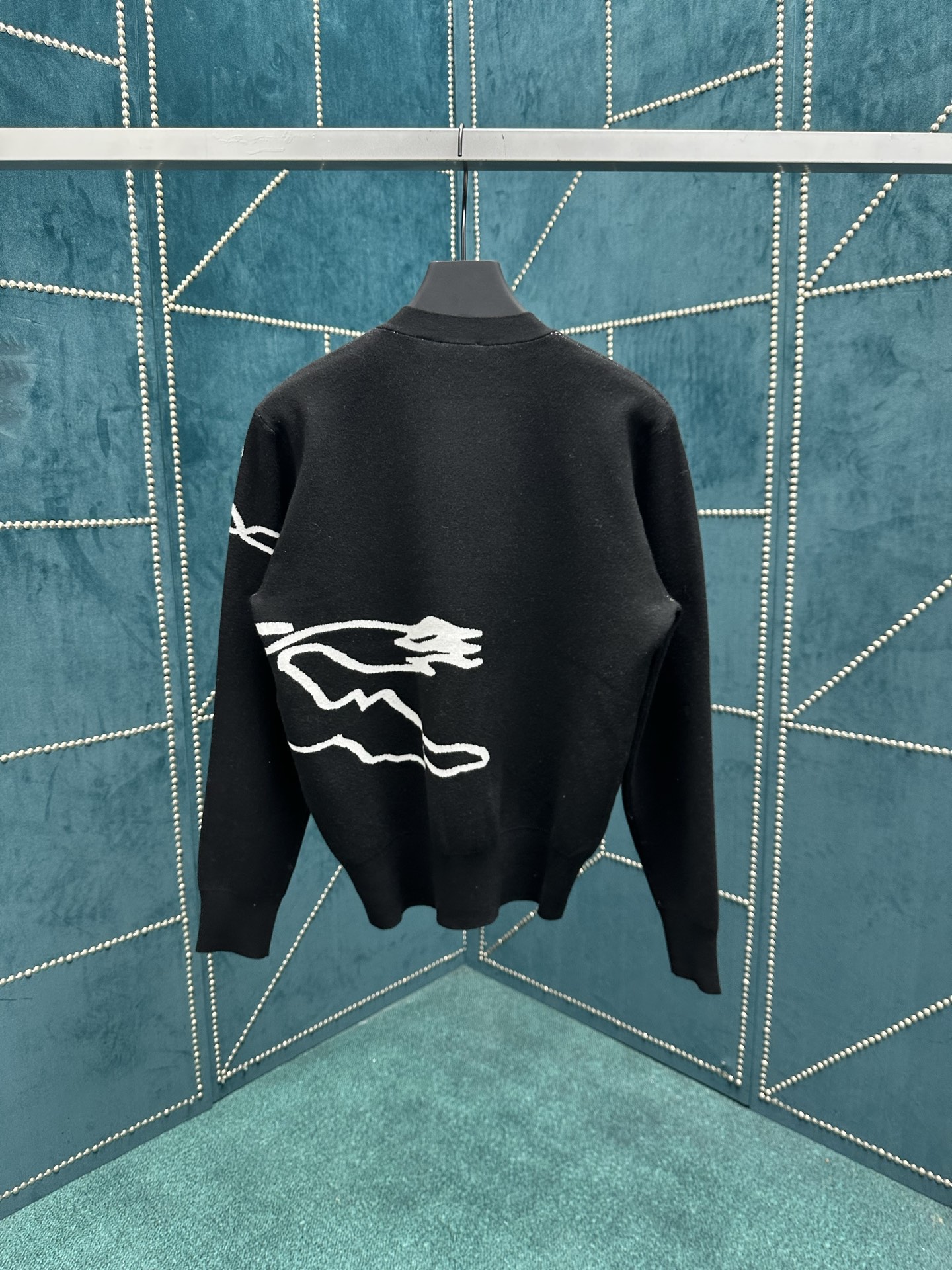 巴宝莉 25ss新款马术骑士徽标单排扣V领休闲长袖针织衫 男女同款 高版本码数：S.M.L.XL.