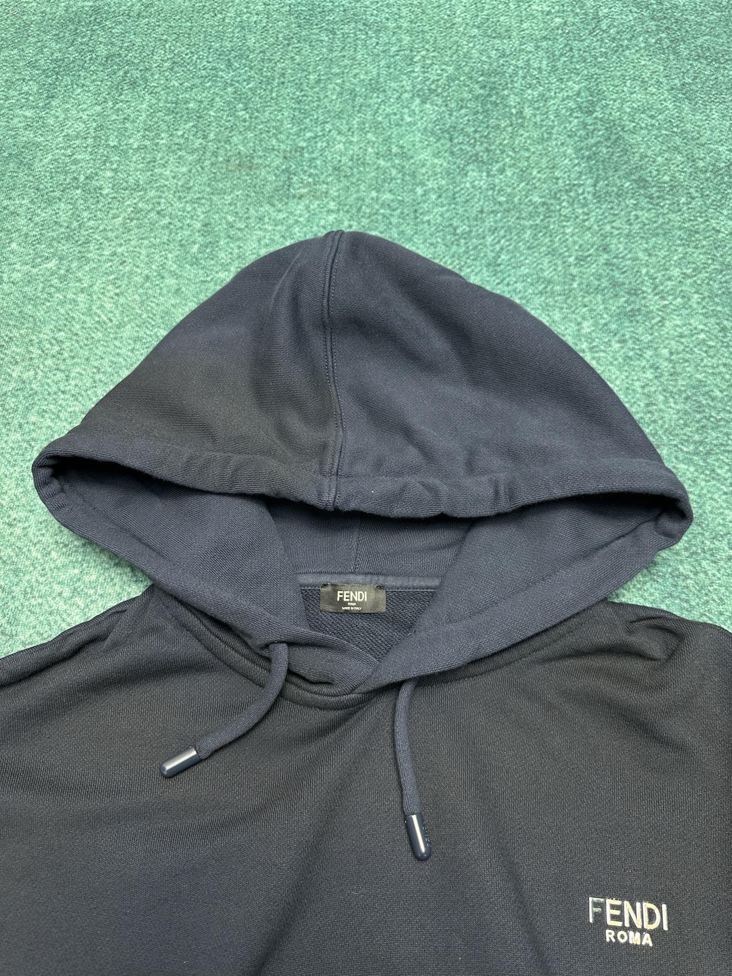 芬迪 25ss新款水洗渐变效果字母Logo徽标长袖卫衣 男款 蓝色码数：XXS.XS.S.M.