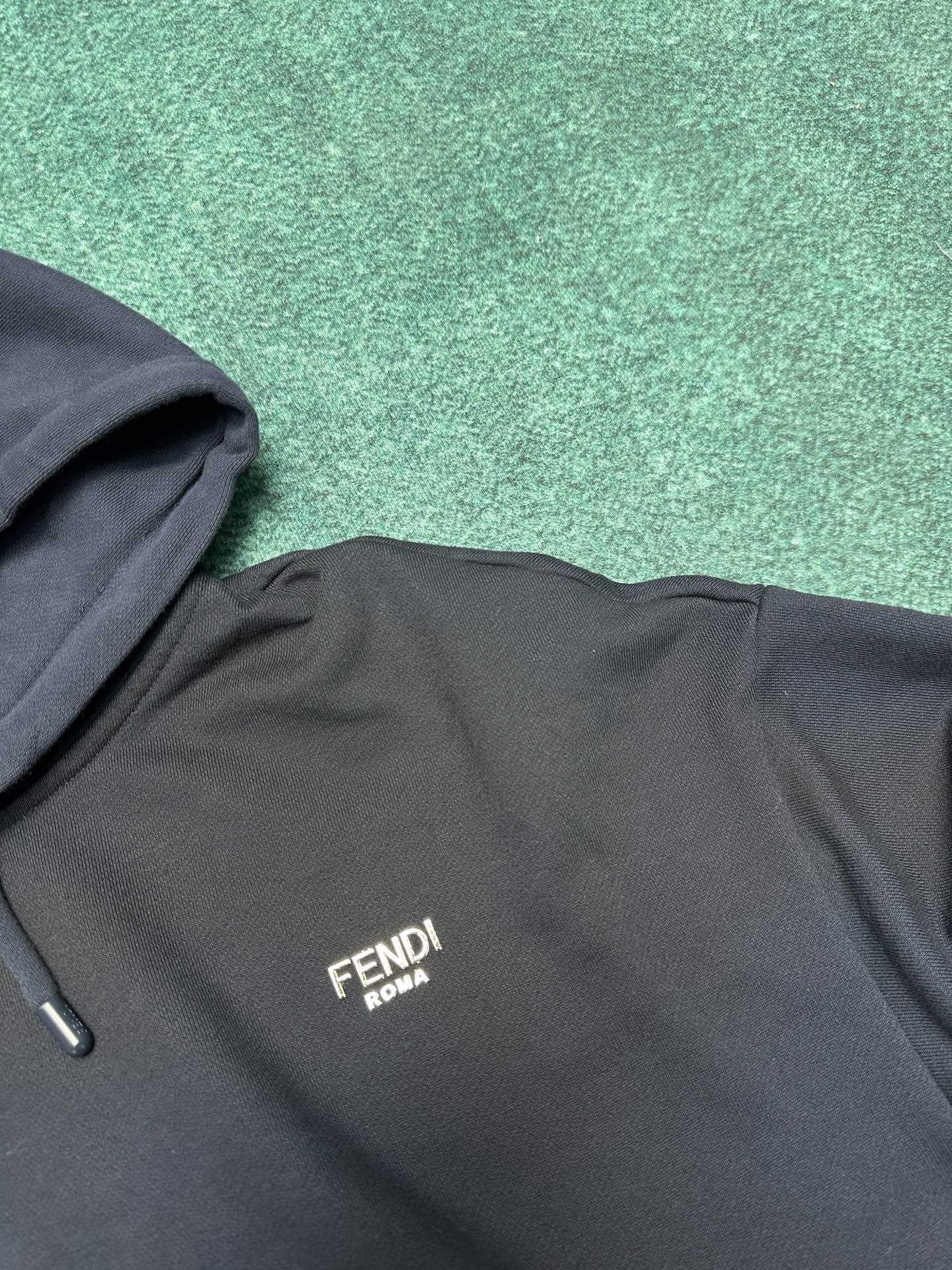 芬迪 25ss新款水洗渐变效果字母Logo徽标长袖卫衣 男款 蓝色码数：XXS.XS.S.M.