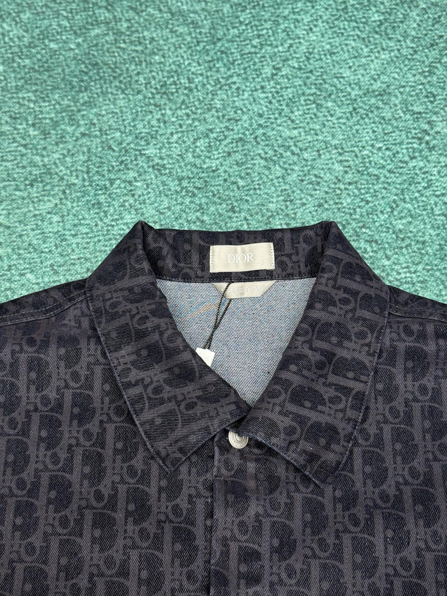 迪奥 25ss新款外套衬衫 蓝色棉质混纺斜纹面料 Oblique 印花码数：39.40.41.42.