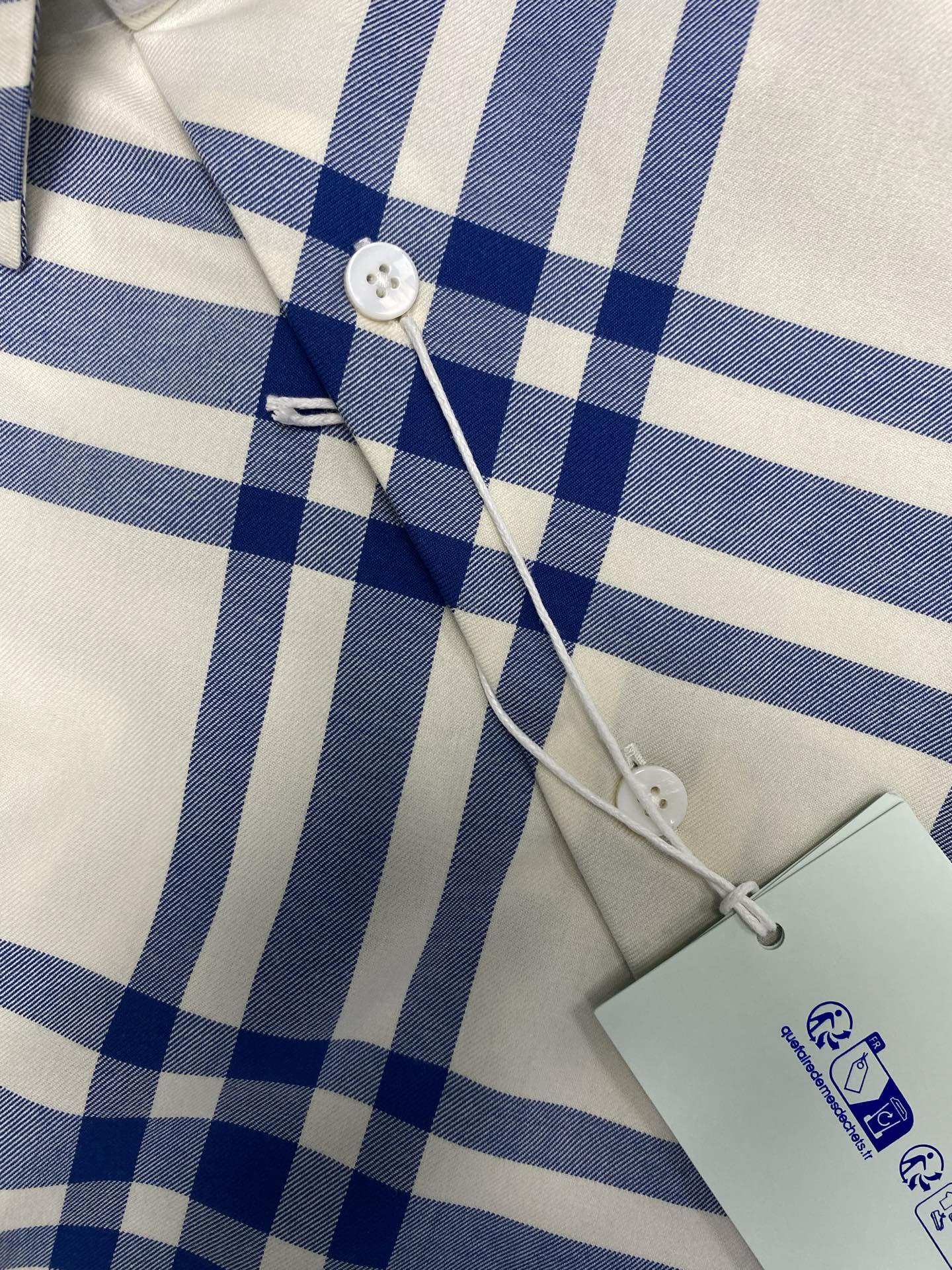 巴宝莉 新款经典条纹拼接撞色长袖衬衫 高版本码数：S.M.L.XL.XXL.