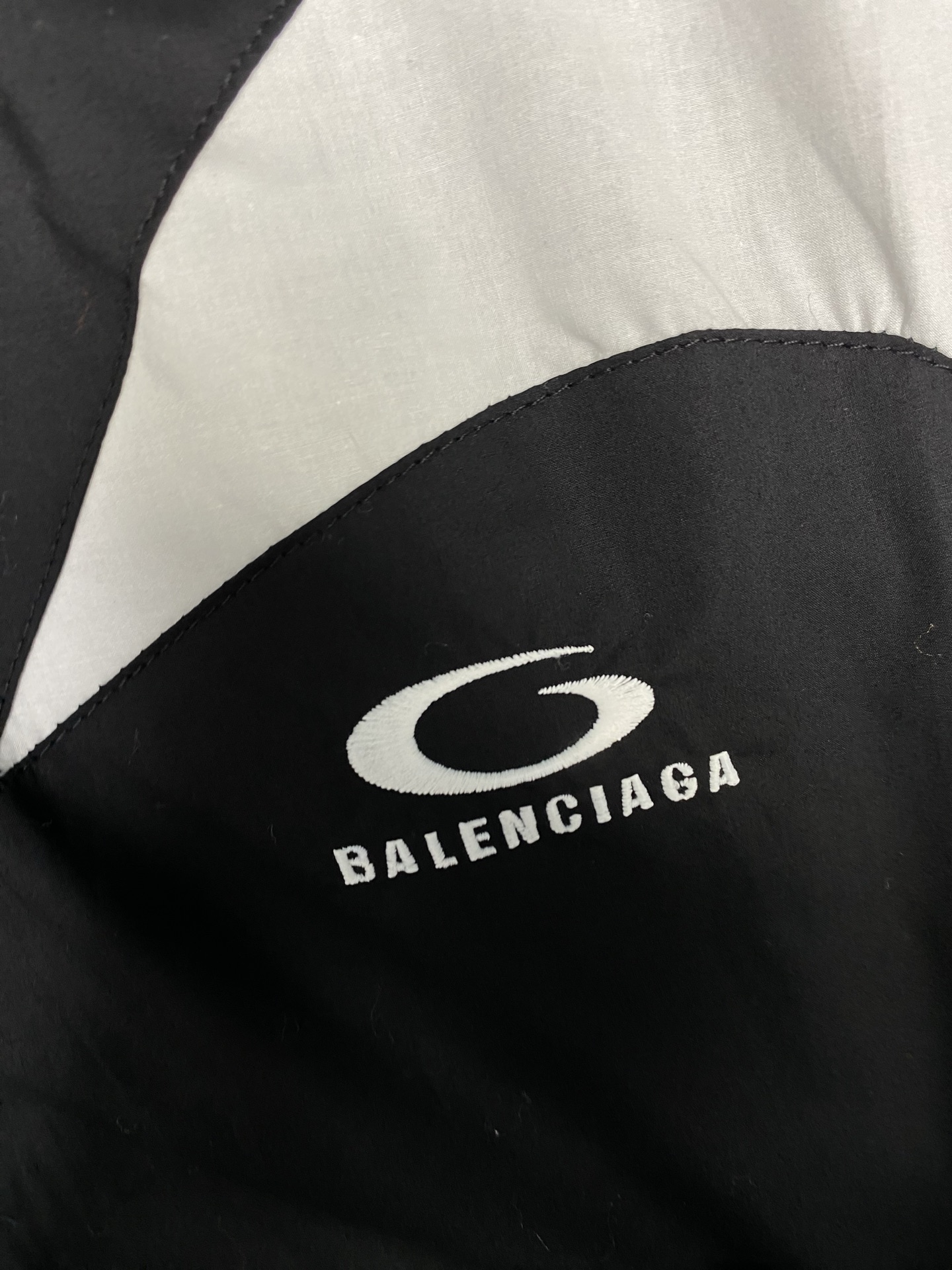 巴黎 25ss新款纯棉高领长袖夹克外套 宽松版型 男款 黑色码数：XS.S.M.L.