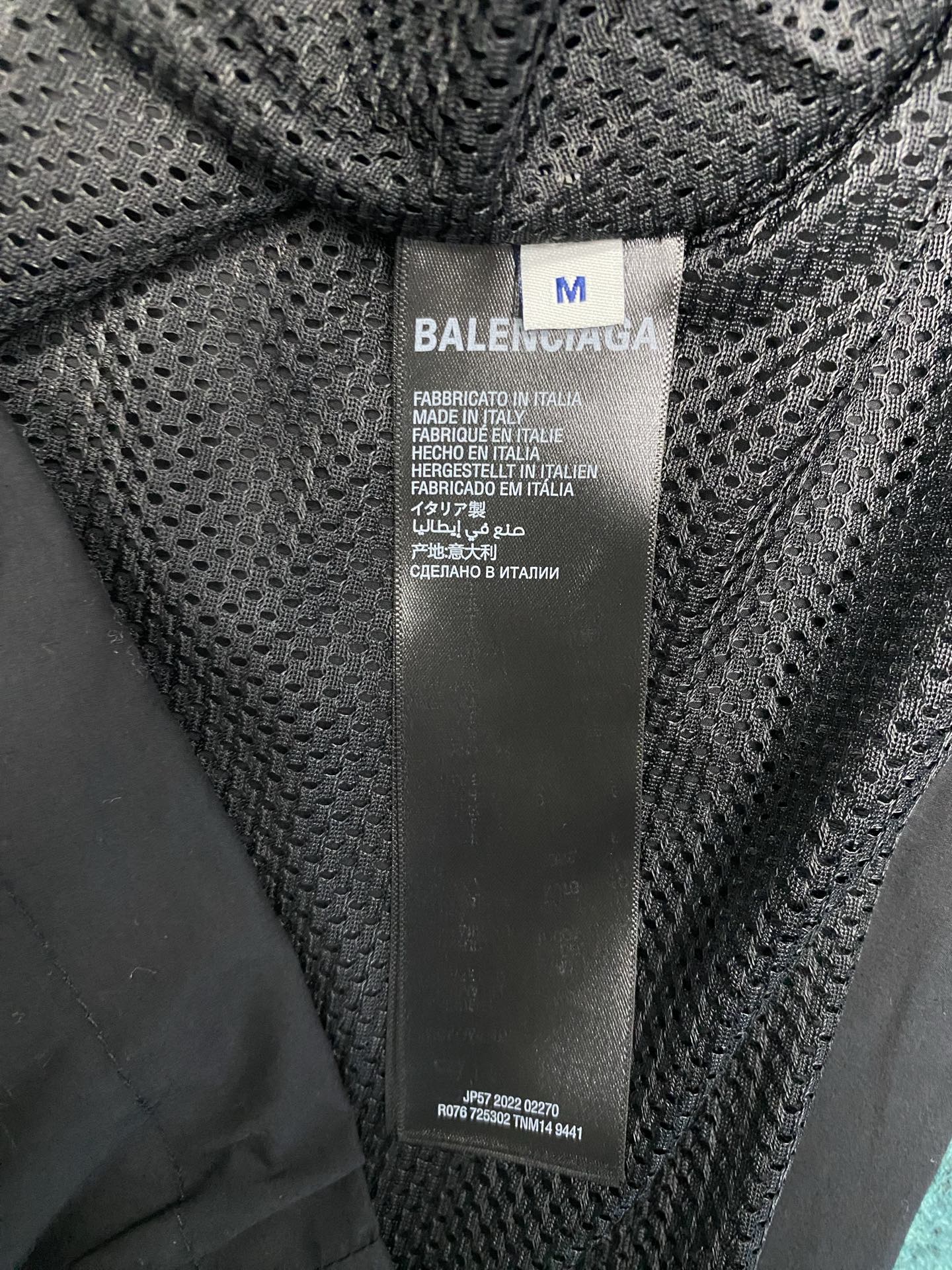 巴黎 25ss新款纯棉高领长袖夹克外套 宽松版型 男款 黑色码数：XS.S.M.L.