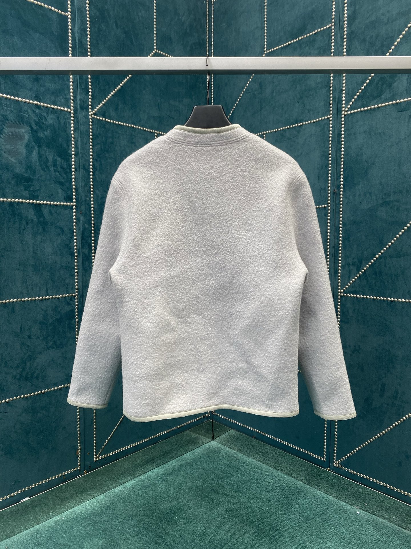 迪奥 25ss新款夏季男装系列 绵羊毛平纹针织夹克外套 男款 灰色 高版本 码数：S.M.L.