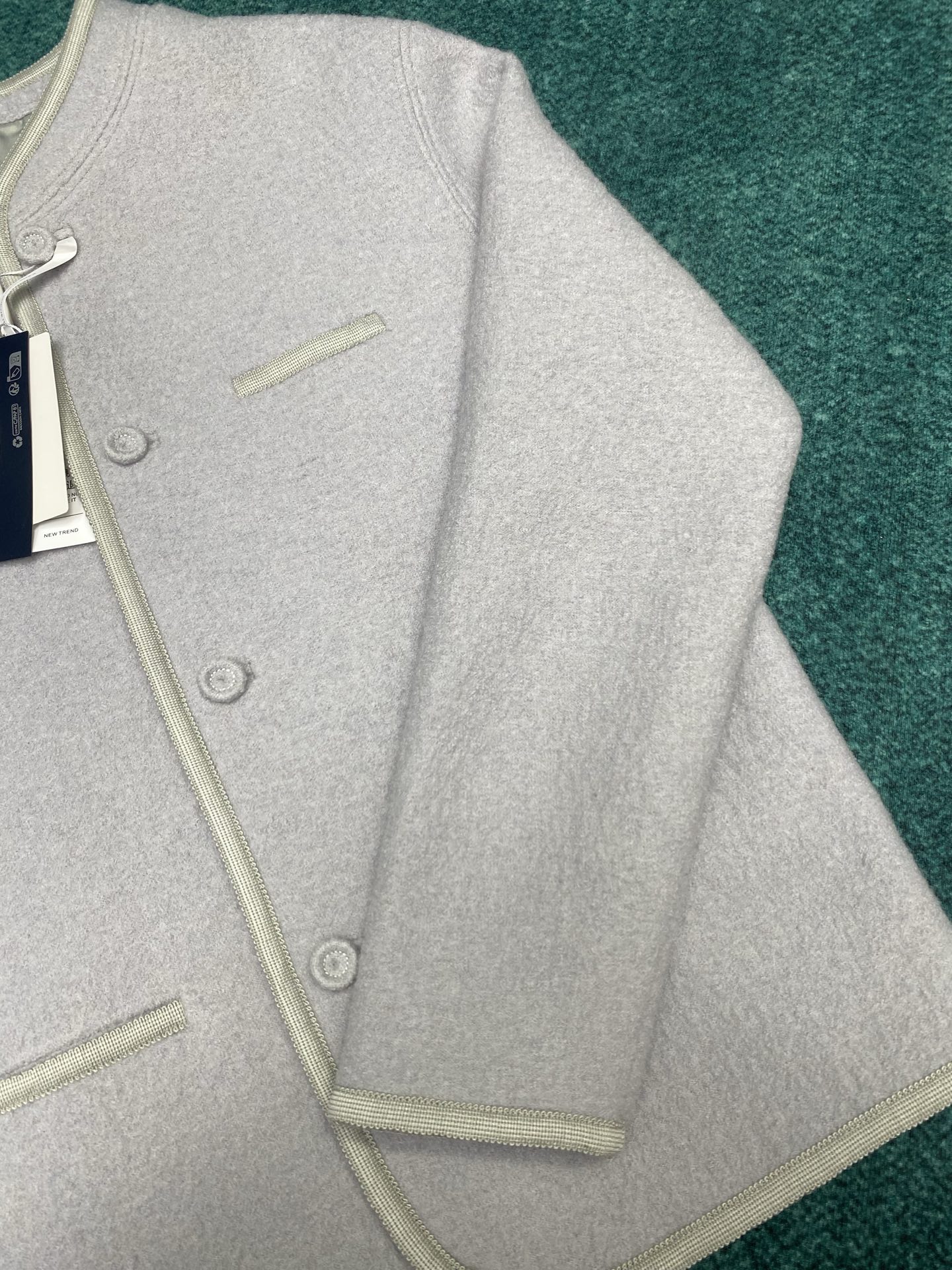 迪奥 25ss新款夏季男装系列 绵羊毛平纹针织夹克外套 男款 灰色 高版本 码数：S.M.L.