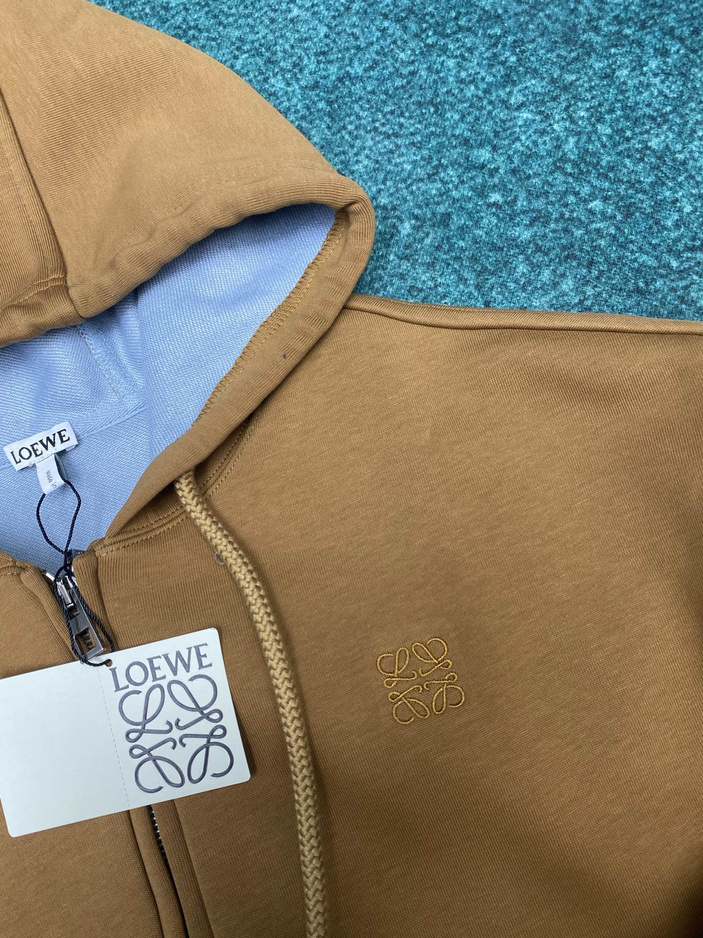 罗意威 25ss连帽抽绳拉链字母刺绣长袖卫衣 男款 码数：S.M.L.XL.