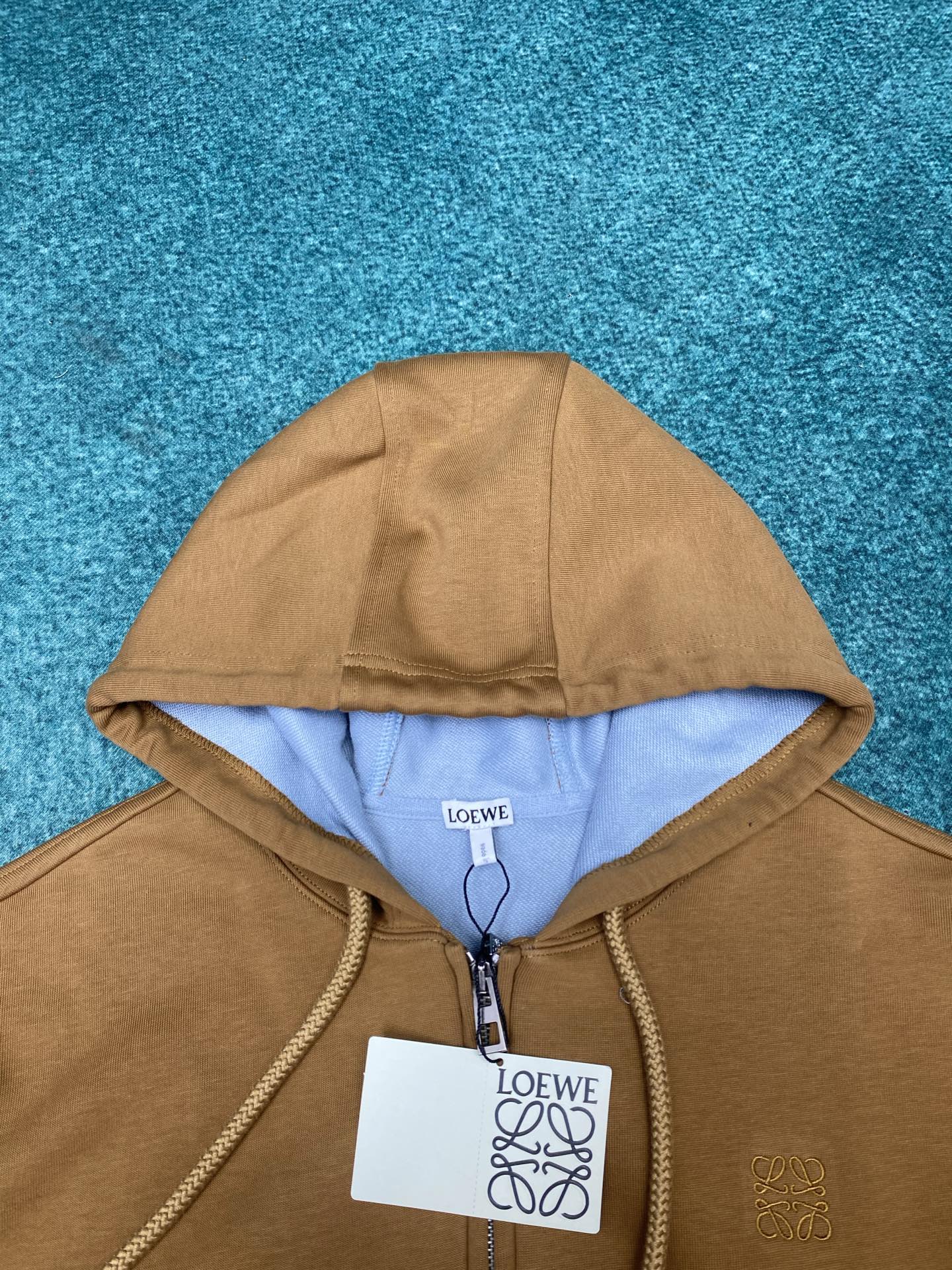 罗意威 25ss连帽抽绳拉链字母刺绣长袖卫衣 男款 码数：S.M.L.XL.