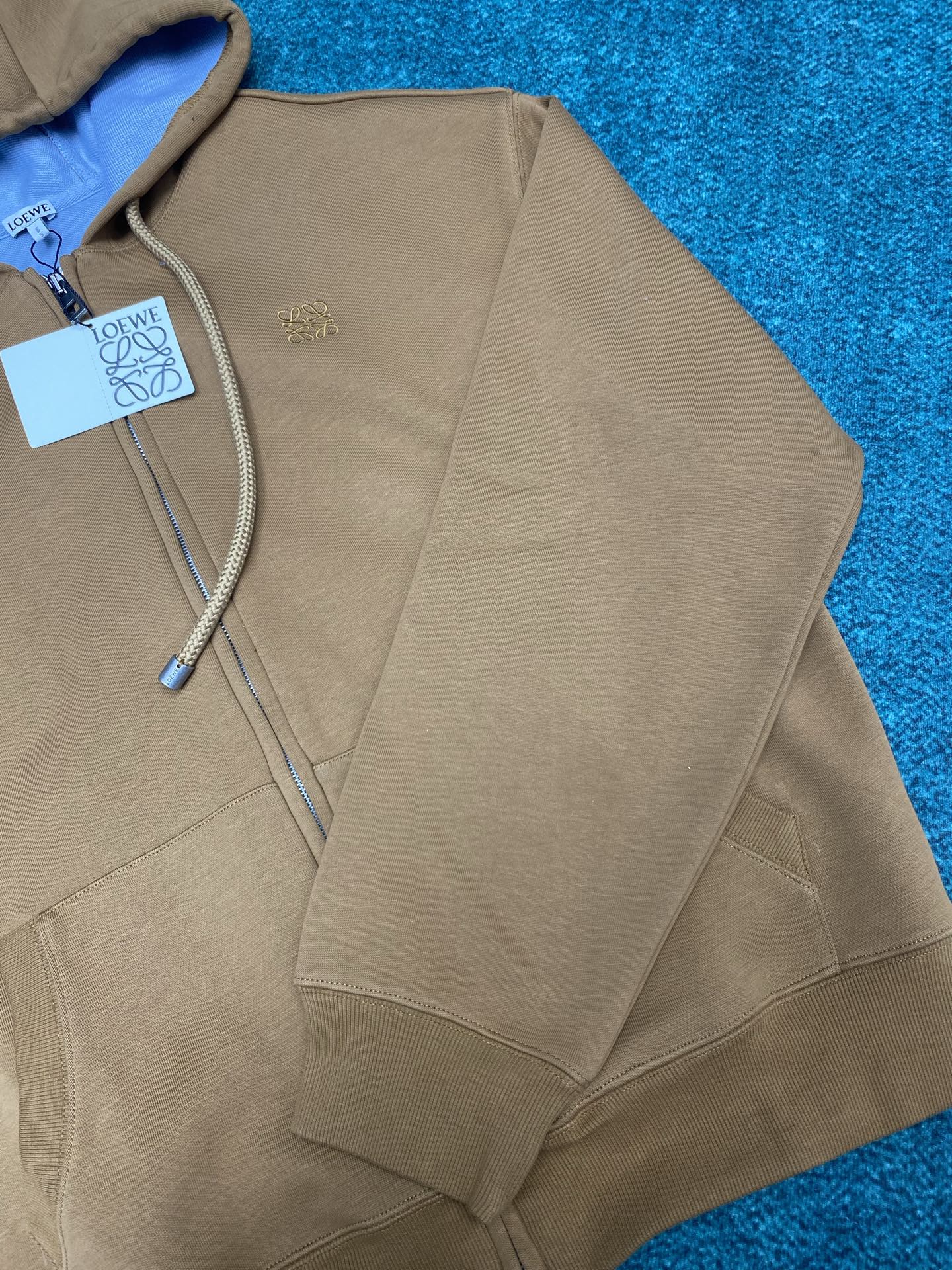 罗意威 25ss连帽抽绳拉链字母刺绣长袖卫衣 男款 码数：S.M.L.XL.