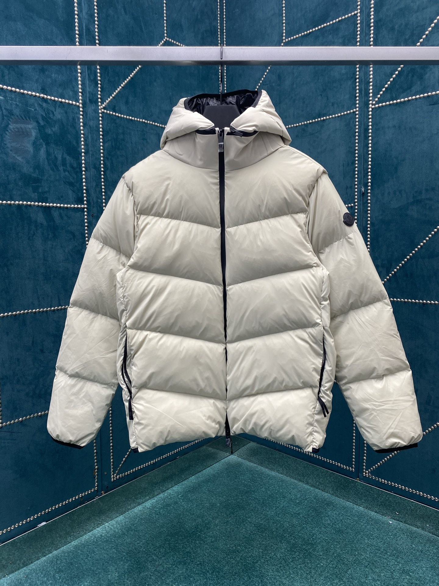 羽绒 蒙口 25ss新款Forez Hooded Short Down 纯色拉链短款连帽长袖羽绒服 男款