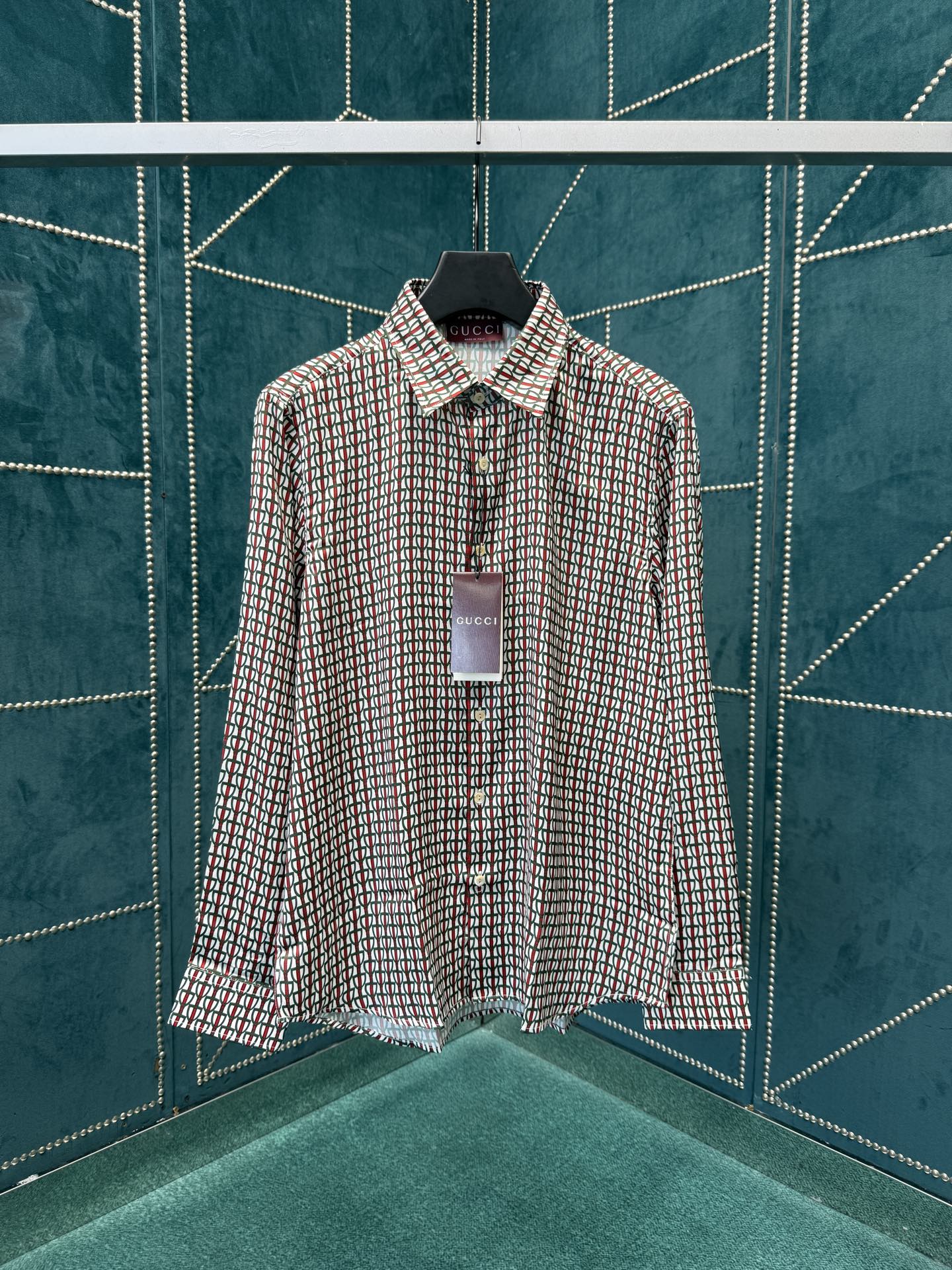 NO:568118,G's 25ss new Mini Stirrup Print Silk Twill Shirt early spring series lapel single-breasted full-print long-sleeved shirt men's ivory size S.M.L.XL.XXL.,,gucci,shirts,alexander wang19860909G家25ss新款Mini Stirrup Print Silk Twill Shirt 早春系列 翻领单排扣满印长袖衬衫 男款 象牙色 码数S.M.L.XL.XXL.,,gucci,shirts,alexander wang,Men's clothing