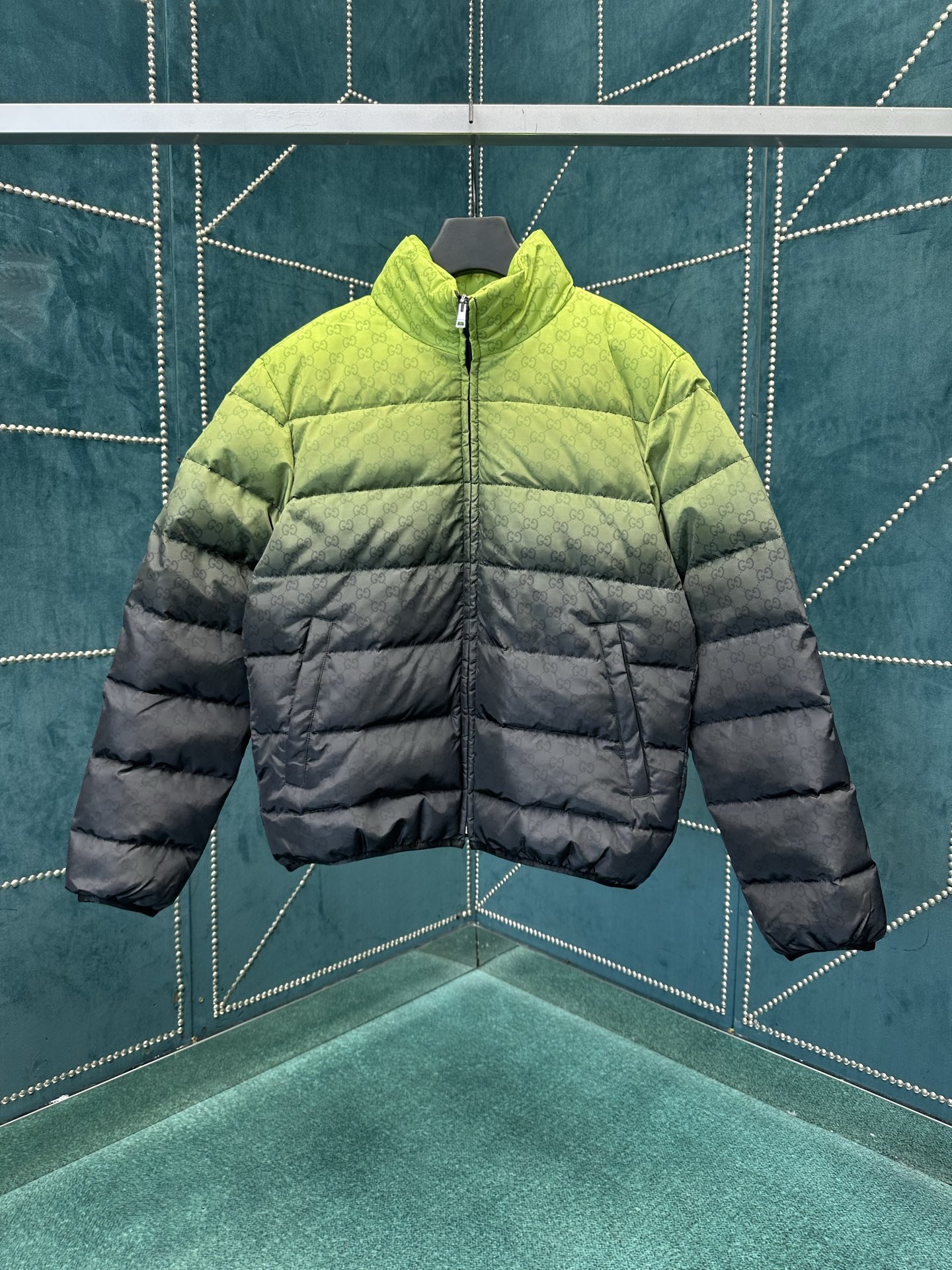 Gucci Printed Twill Jacket – Gradient Green, 25SS New Collection