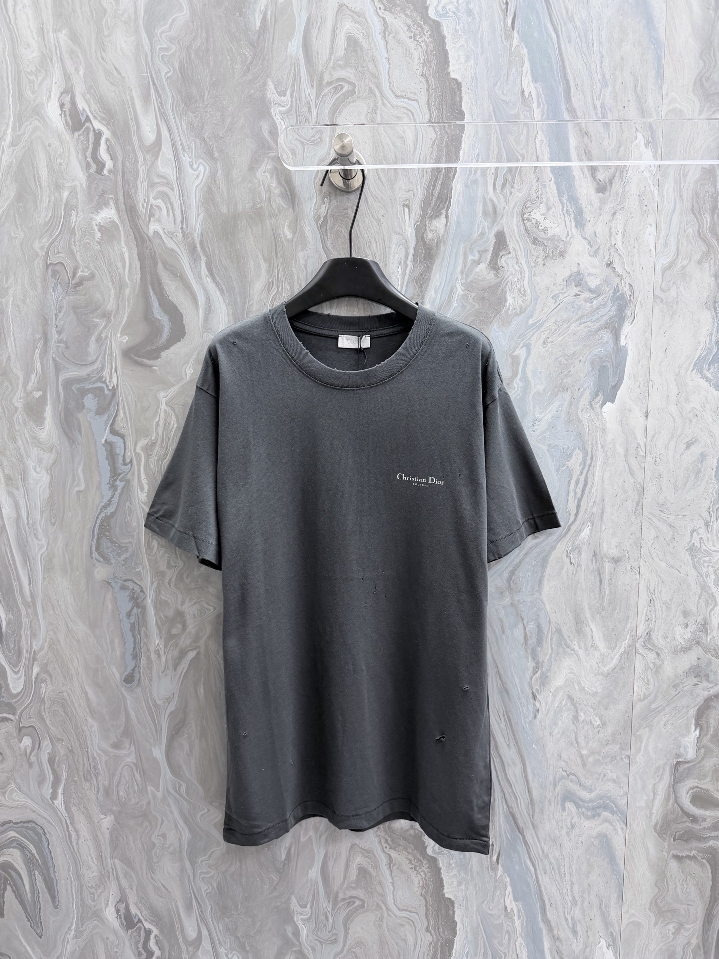 @ 95Di0r 26 Nuevo Jersey de algodón Christian Dior Couture Camiseta holgada con estampado Lirio de los valles Hombre Ne…