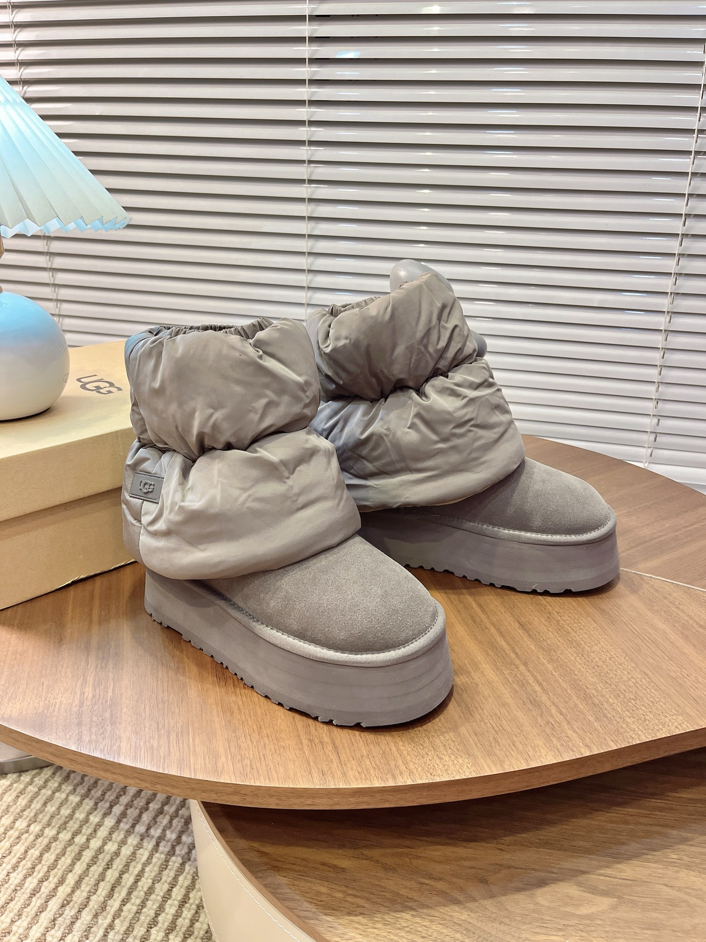 UGG Women's Elastic Ankle Snow Boots Warm Fur Lined Platform Winter Booties