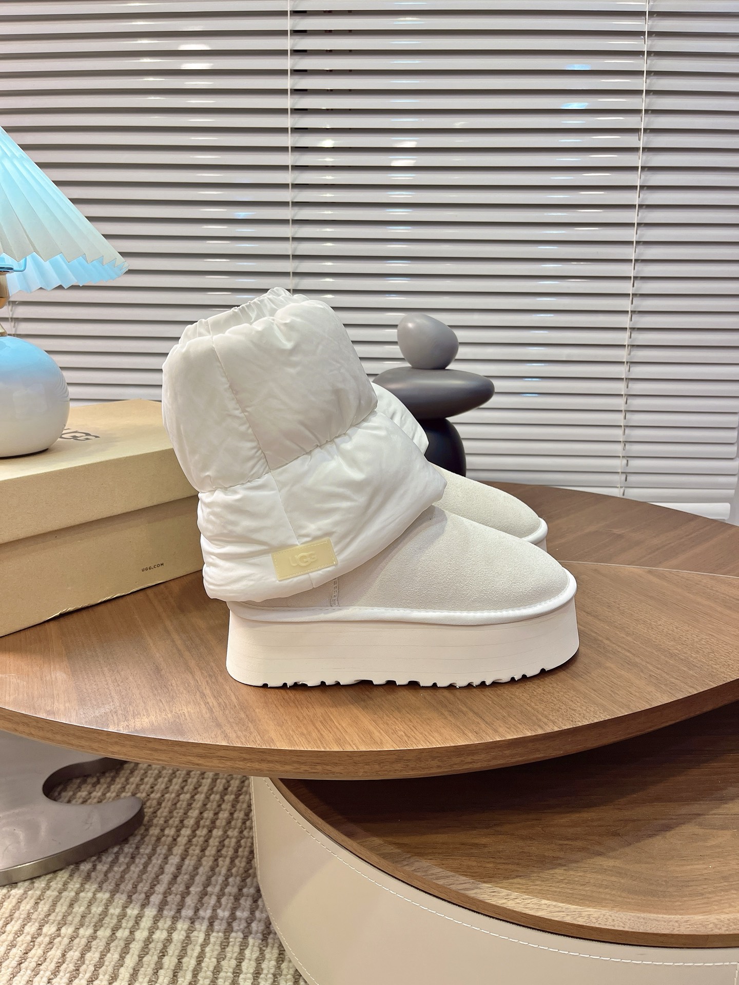 UGG Women's Elastic Platform Snow Boots Winter New Collection - Beige 4 i1760308304048 2889 0 2