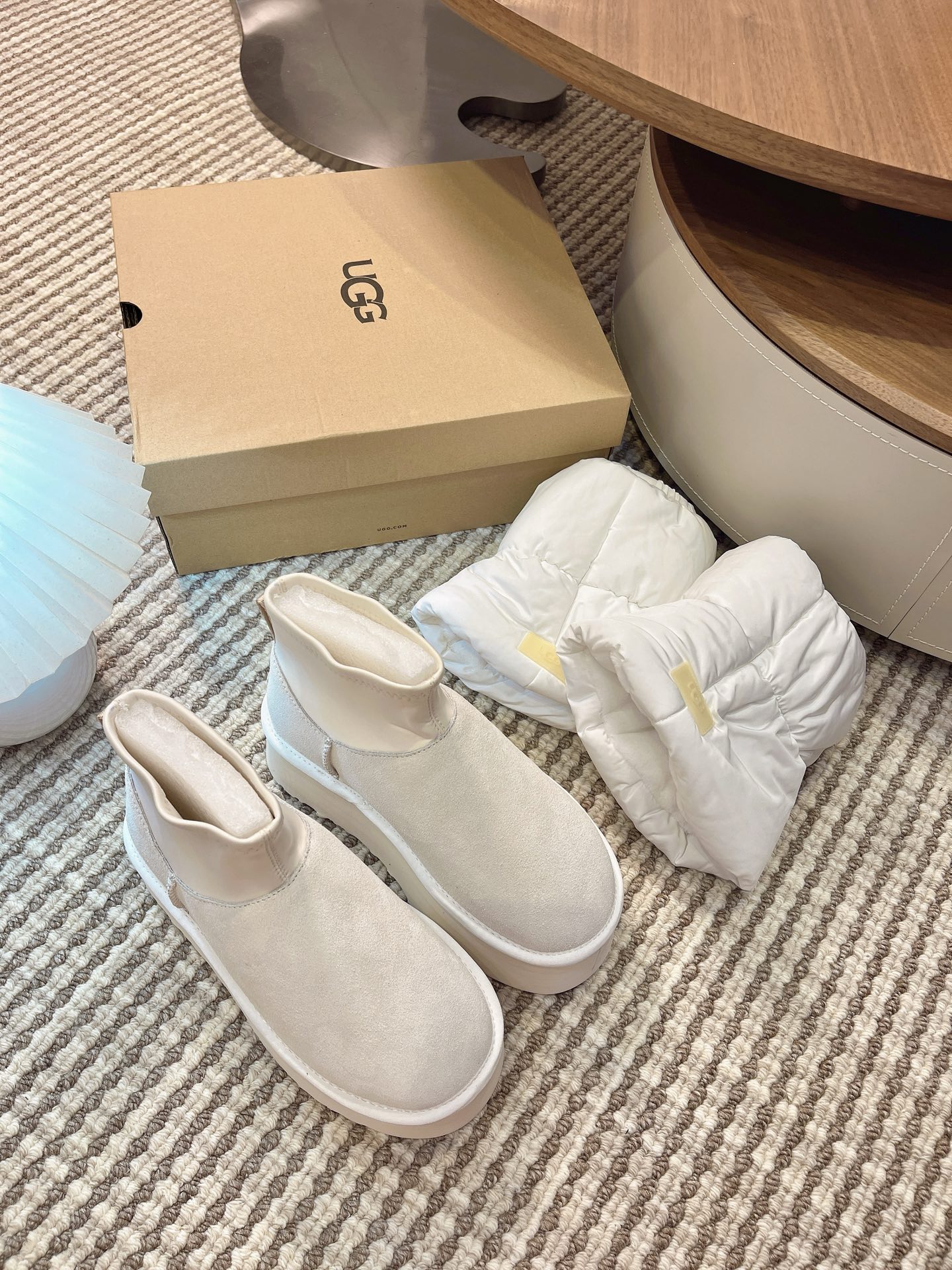 UGG Women's Elastic Platform Snow Boots Winter New Collection - Beige 5 i1760308304101 1274 0 3