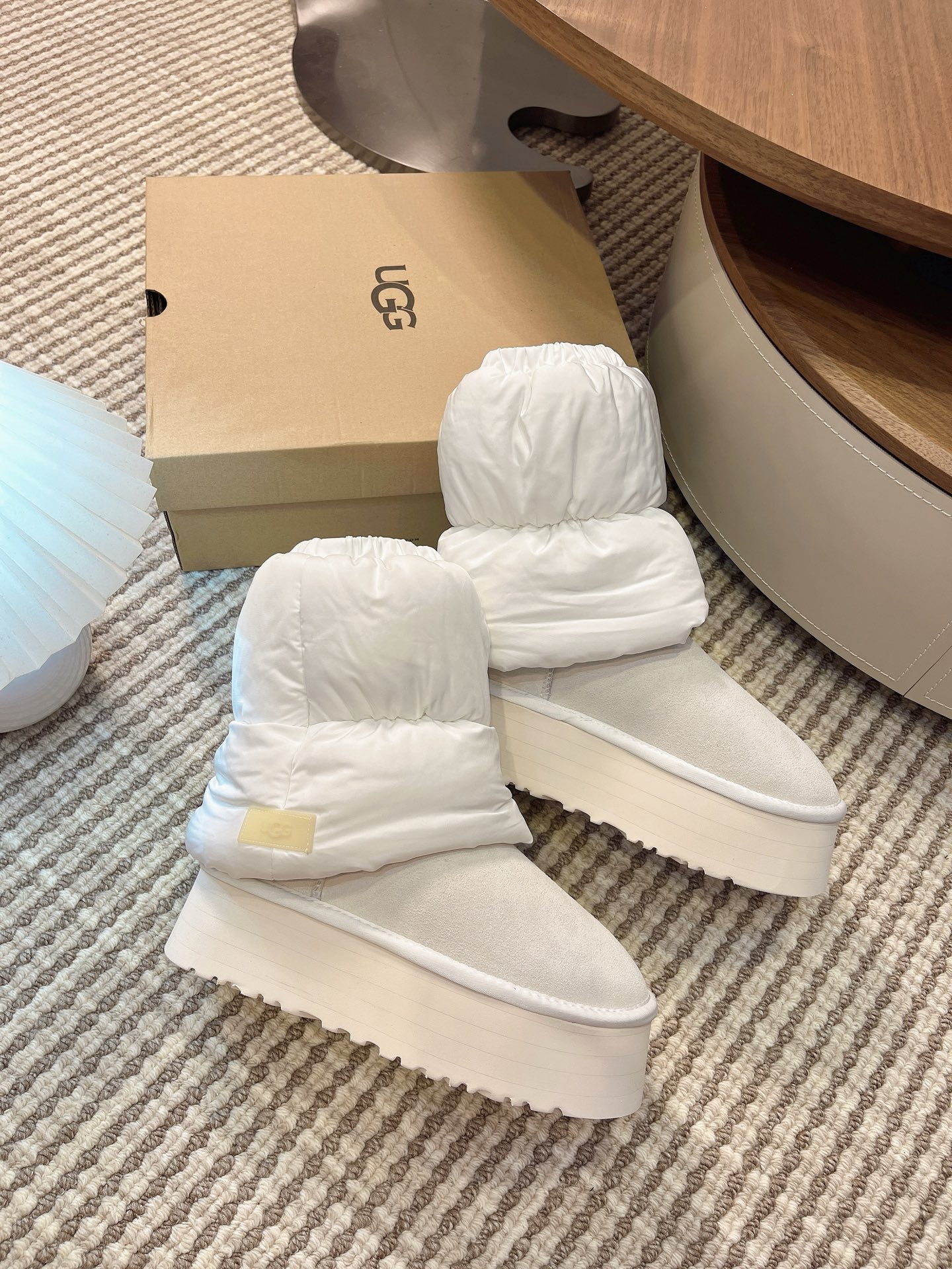 UGG Women's Elastic Platform Snow Boots Winter New Collection - Beige 7 i1760308310472 4058 0 5