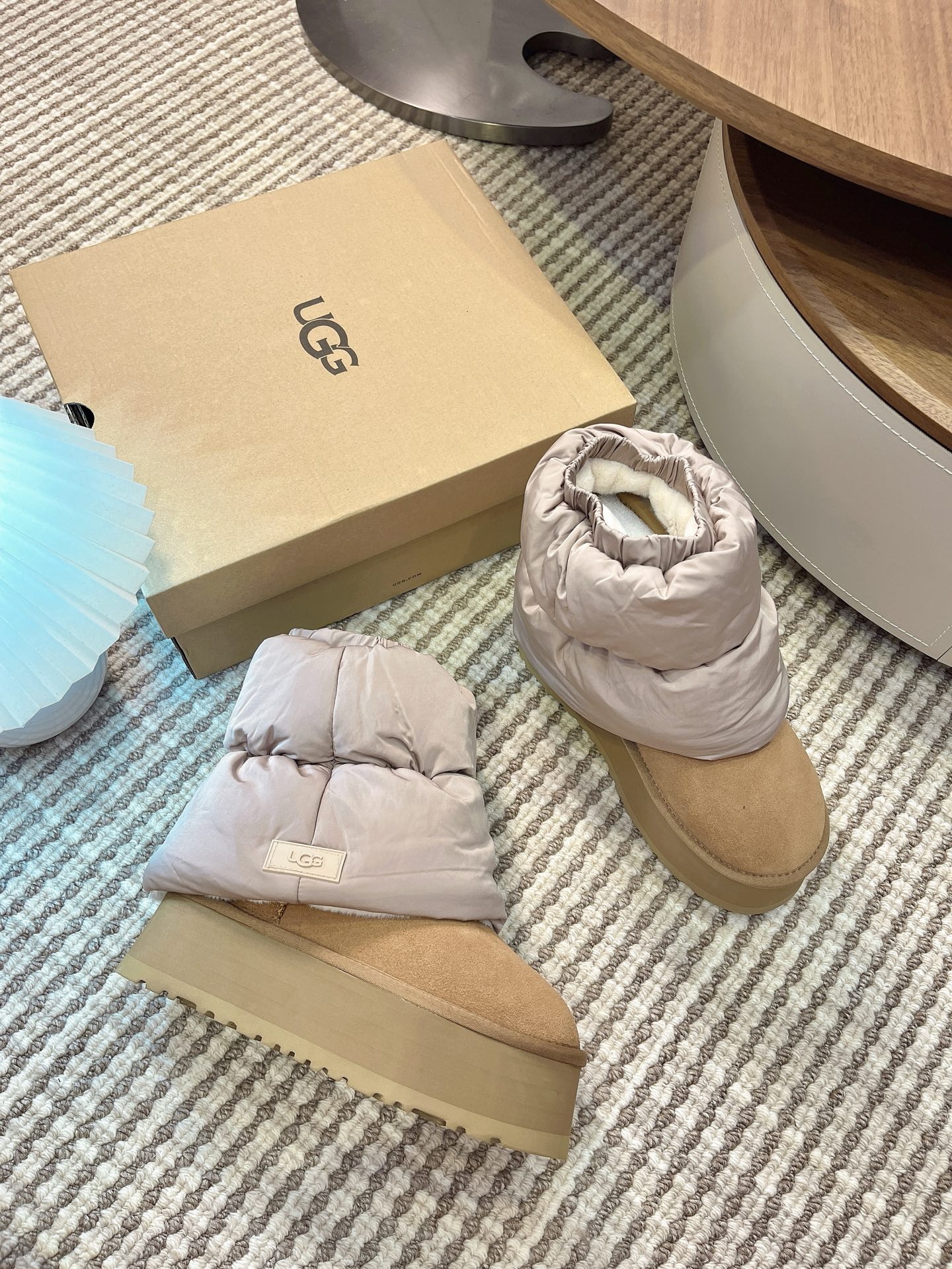 UGG Women's Elastic Snow Boots - Premium Leather & Rabbit Fur Comfort 8 i1760308348327 743 0 6