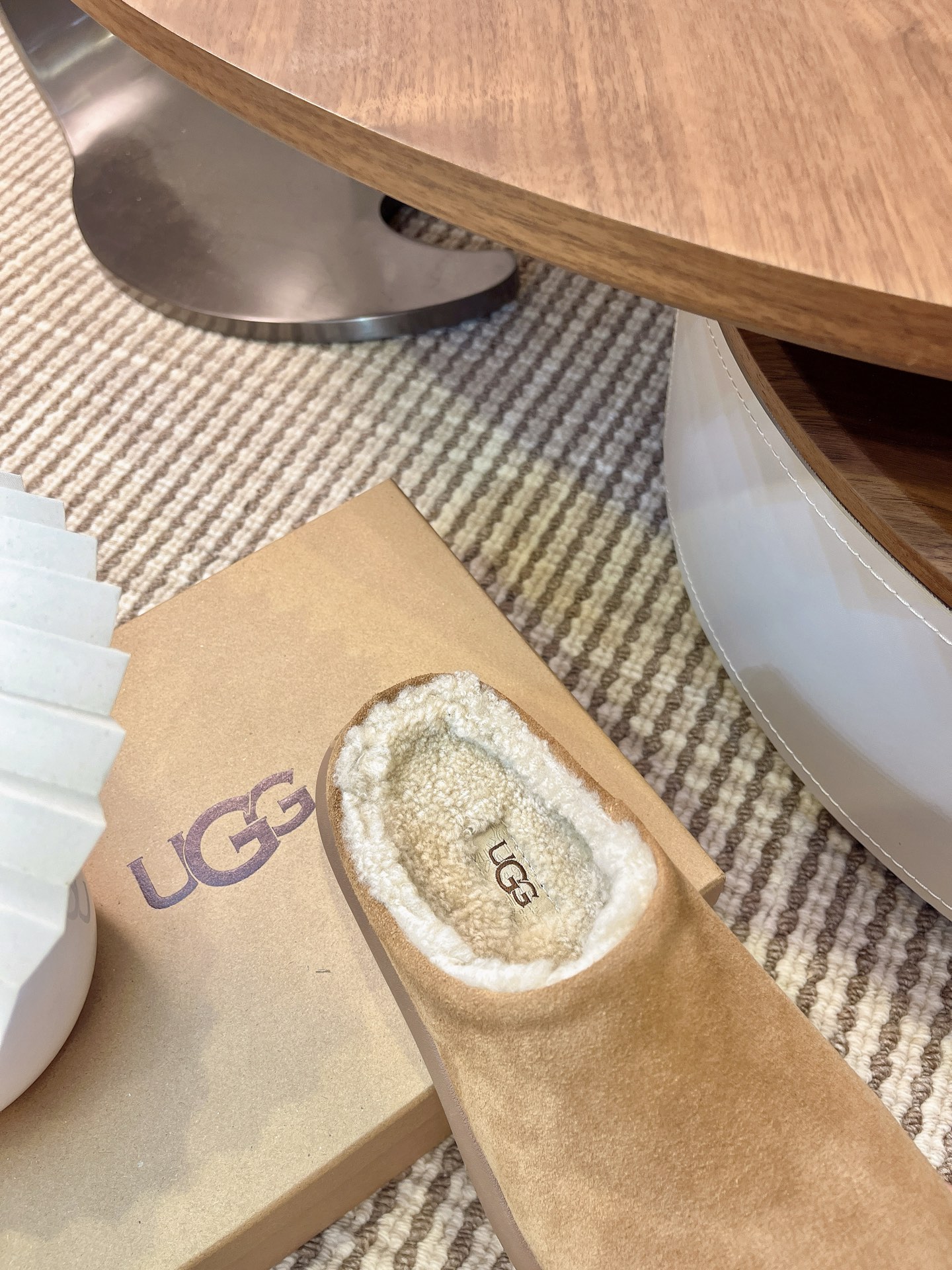 🔥Ugg大头土豆 升级版厚底增高拖鞋，牛皮羊毛 小个子秒变大长腿 小红书主推款 颜色：栗色 木棕 羚羊棕