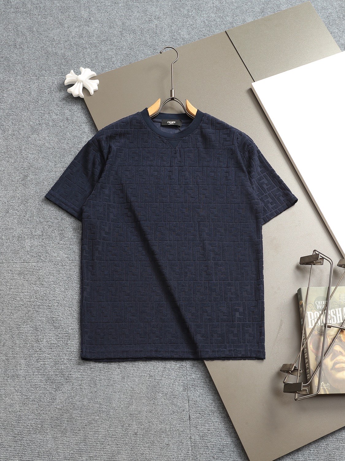 Fendi camiseta de corte ligeramente holgado XS-L, nueva edición exclusiva, la más nueva y de máxima calidad de 2025, co…
