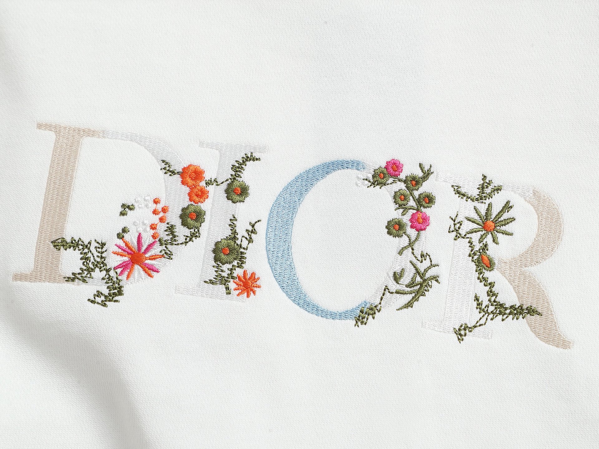 
Dior 迪奥  高品质花蕾字母刺绣🪡
升级，灵感源自八十年代复古
原版面料 官方同款  圆领卫衣
定