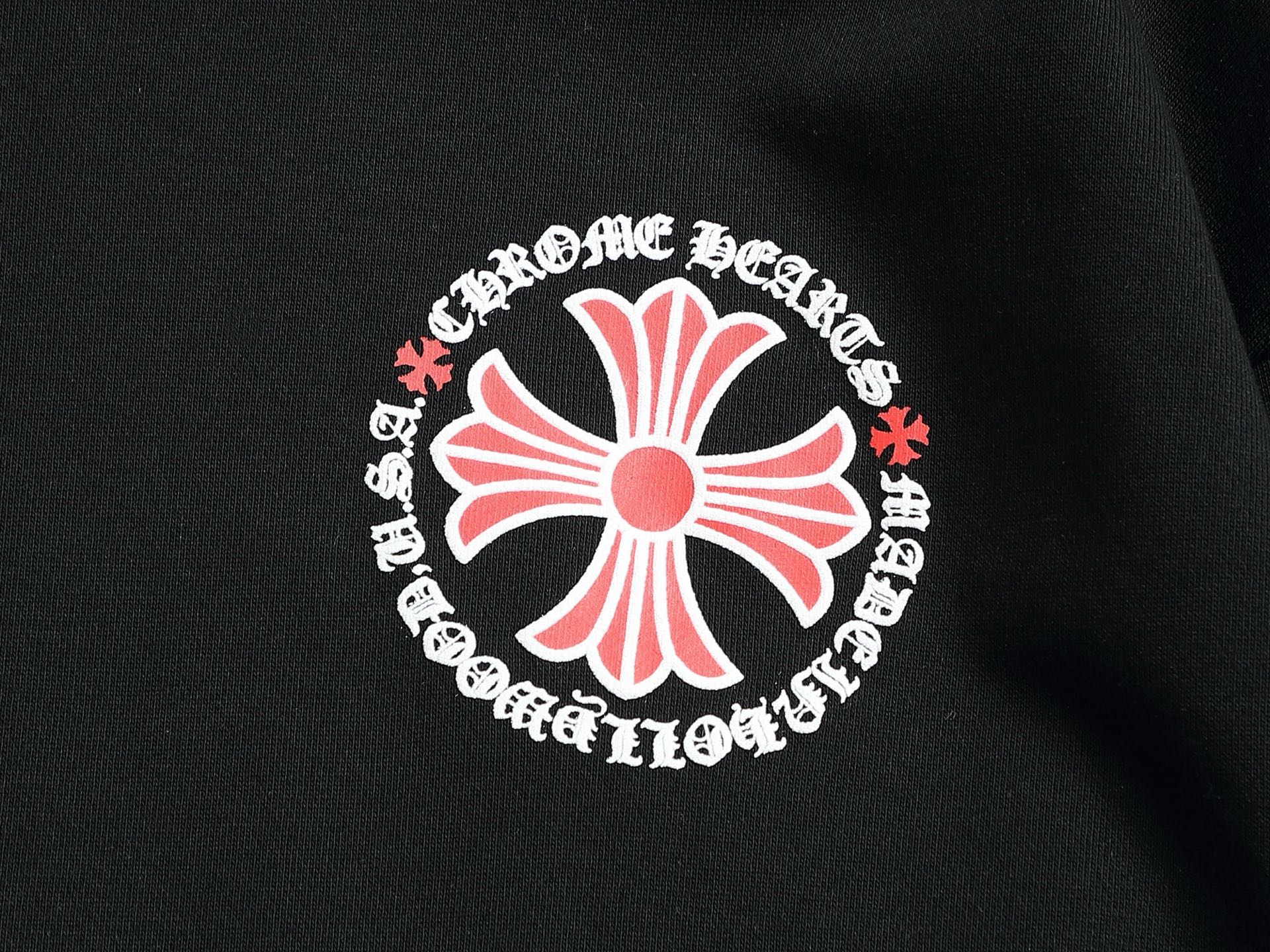Chrome Hearts Cross Print Black Cotton Sweatshirt Round Neck XS-L 4 i1754754156869 9101 0 5