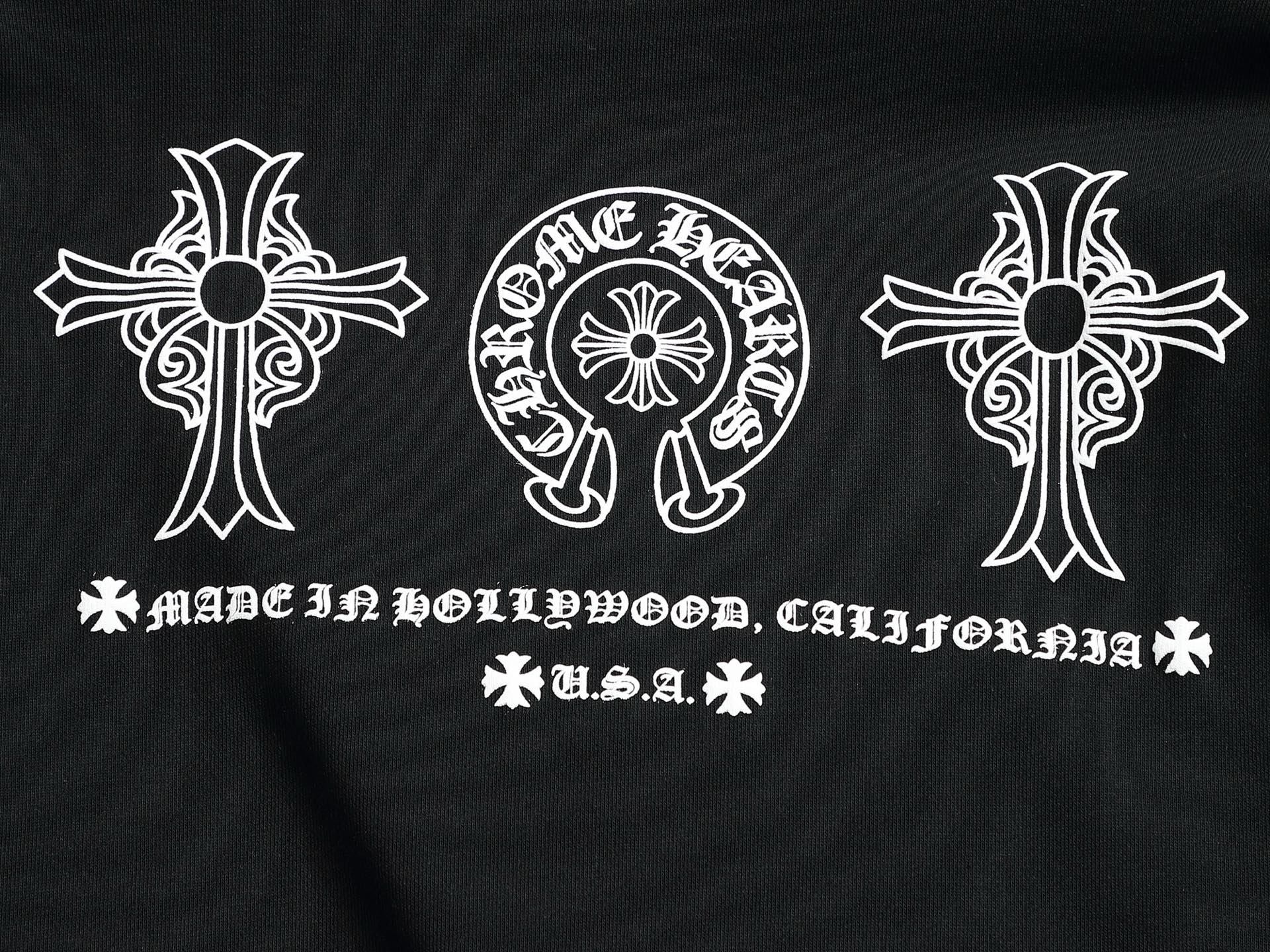 Chrome Hearts Horseshoe Logo Sweatshirt - Round Neck, Cotton, Black and White 9 i1754755355824 1161 0 9