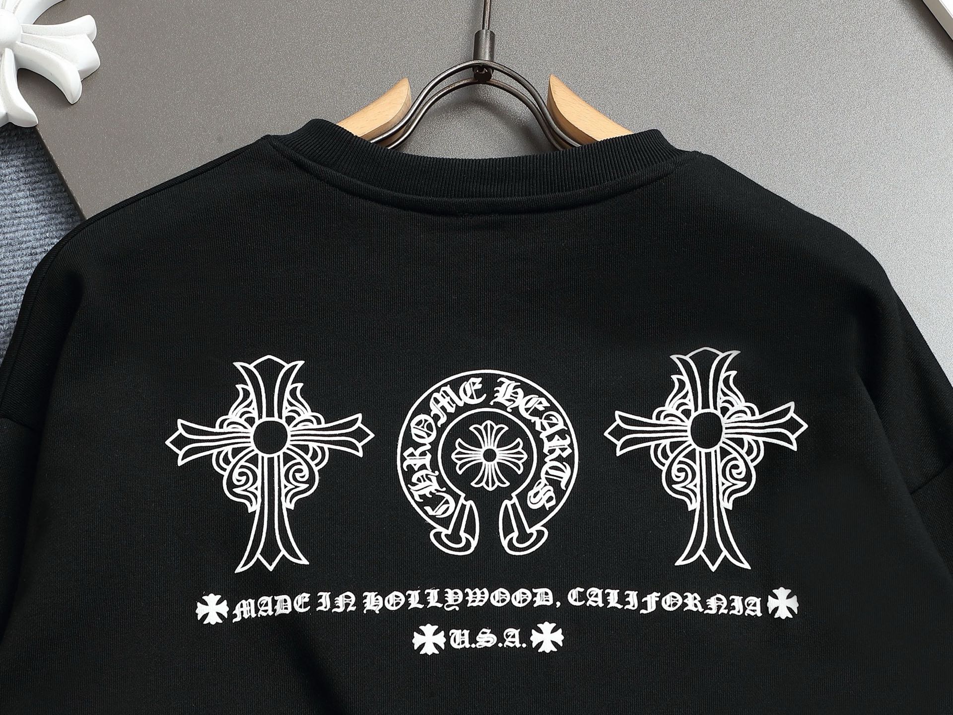 Chrome Hearts Horseshoe Logo Sweatshirt - Round Neck, Cotton, Black and White 7 i1754755360860 4451 0 11