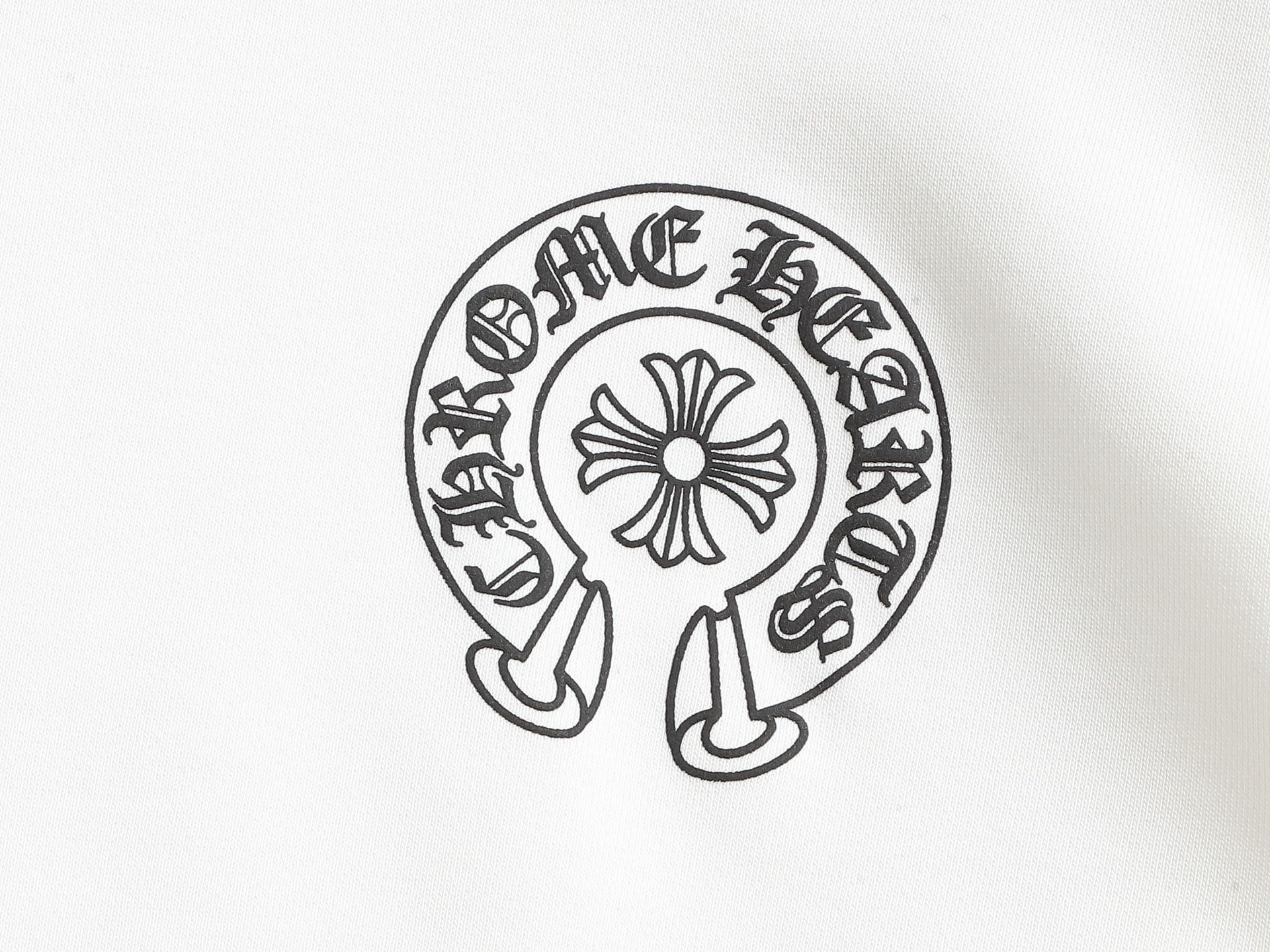 Chrome Hearts Horseshoe Logo Crewneck Sweatshirt, White Cotton Blend Jumper 5 i1754755397453 9589 0 5