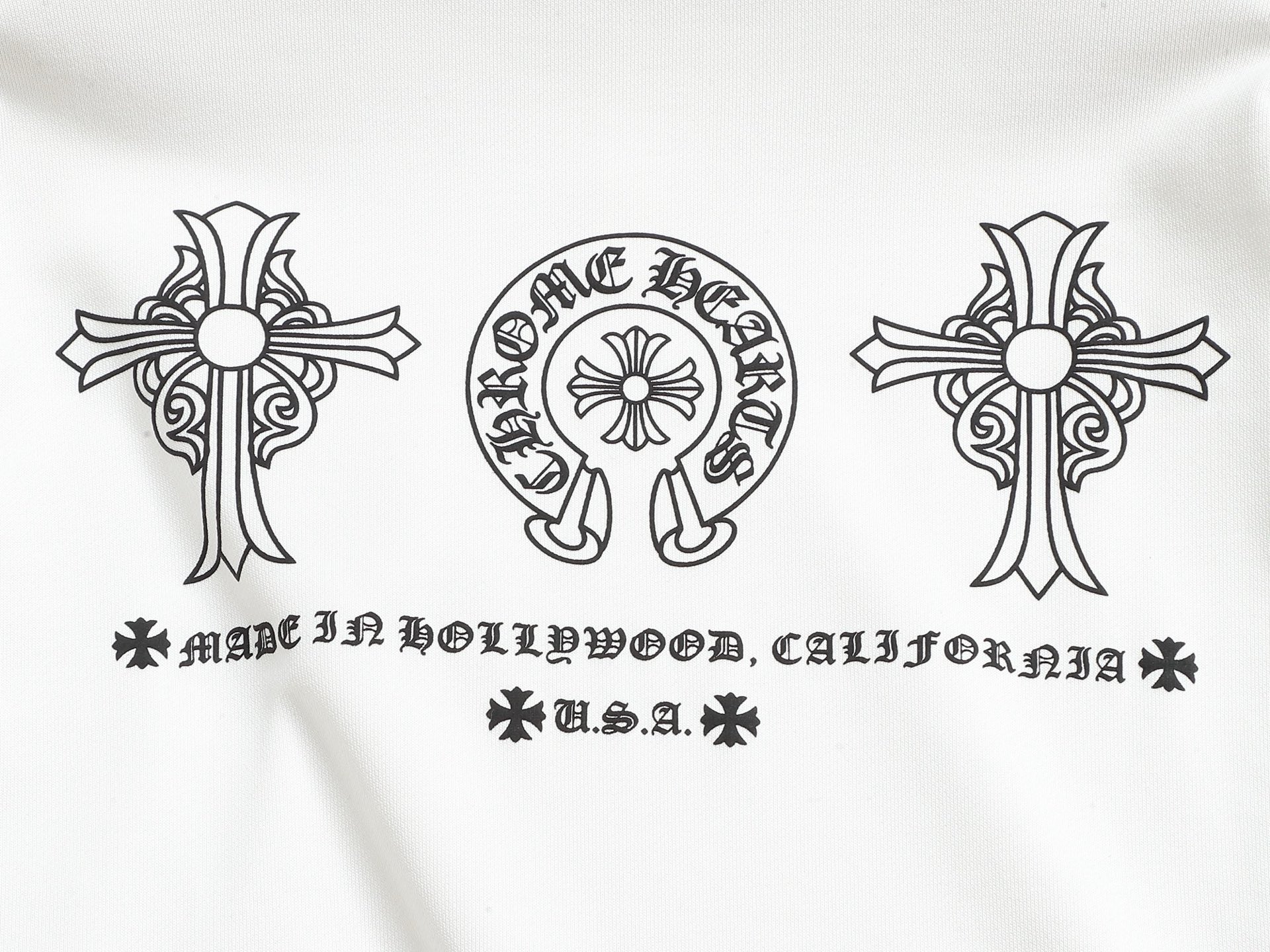 Chrome Hearts Horseshoe Logo Crewneck Sweatshirt, White Cotton Blend Jumper 8 i1754755400259 82 0 9