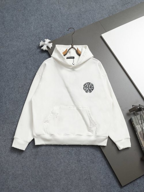 Chrome Hearts Heavyweight Fleece Hoodie Embroidered Logo Pullover for Men and Women 1 Chrome Hearts Heavyweight Fleece Hoodie Embroidered Logo Pullover for Men and Women