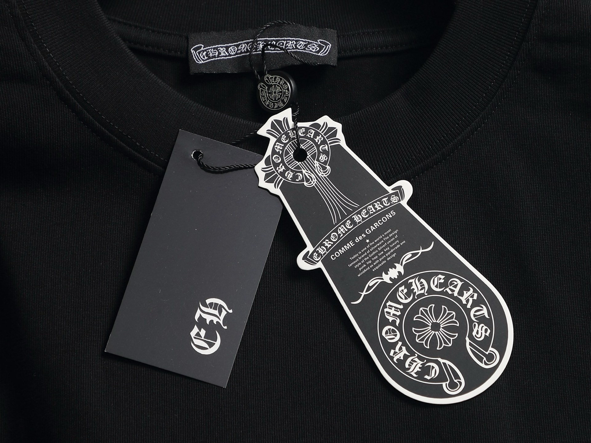 Chrome Hearts 𝗖𝗵𝗿𝗼𝗺𝗲 𝗛𝗲𝗮𝗿𝘁𝘀/克罗心2025马蹄贴布刺绣夏季新款 美式酸洗做旧激光烧花贴布绣情侣休闲短袖T恤