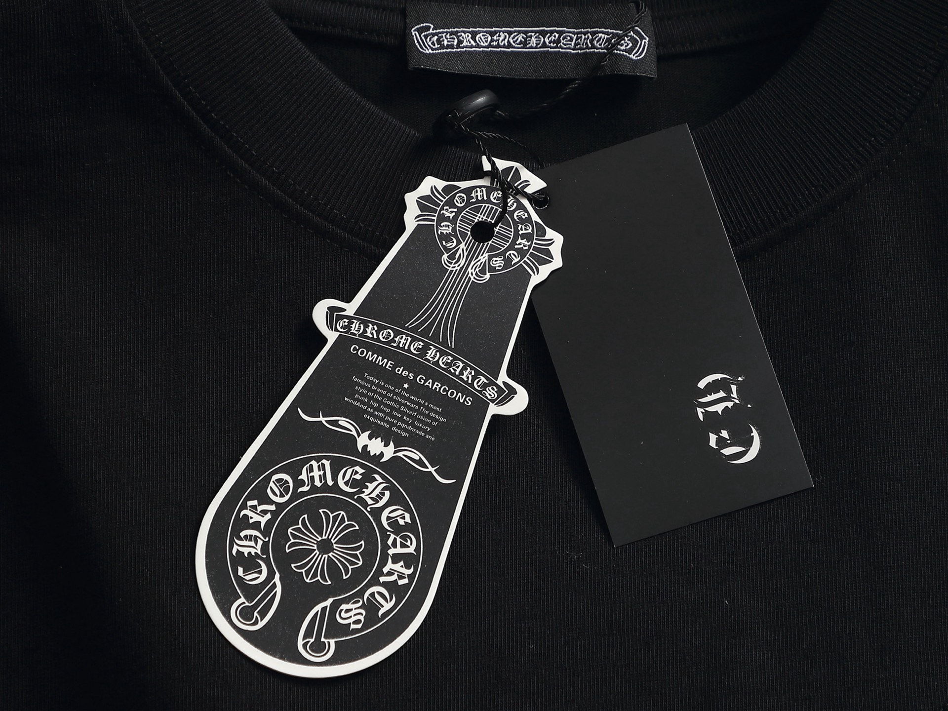 Chrome Hearts 𝗖𝗵𝗿𝗼𝗺𝗲 𝗛𝗲𝗮𝗿𝘁𝘀/克罗心2026十字架贴布刺绣夏季新款 美式酸洗做旧激光烧花贴布绣情侣休闲短袖T恤