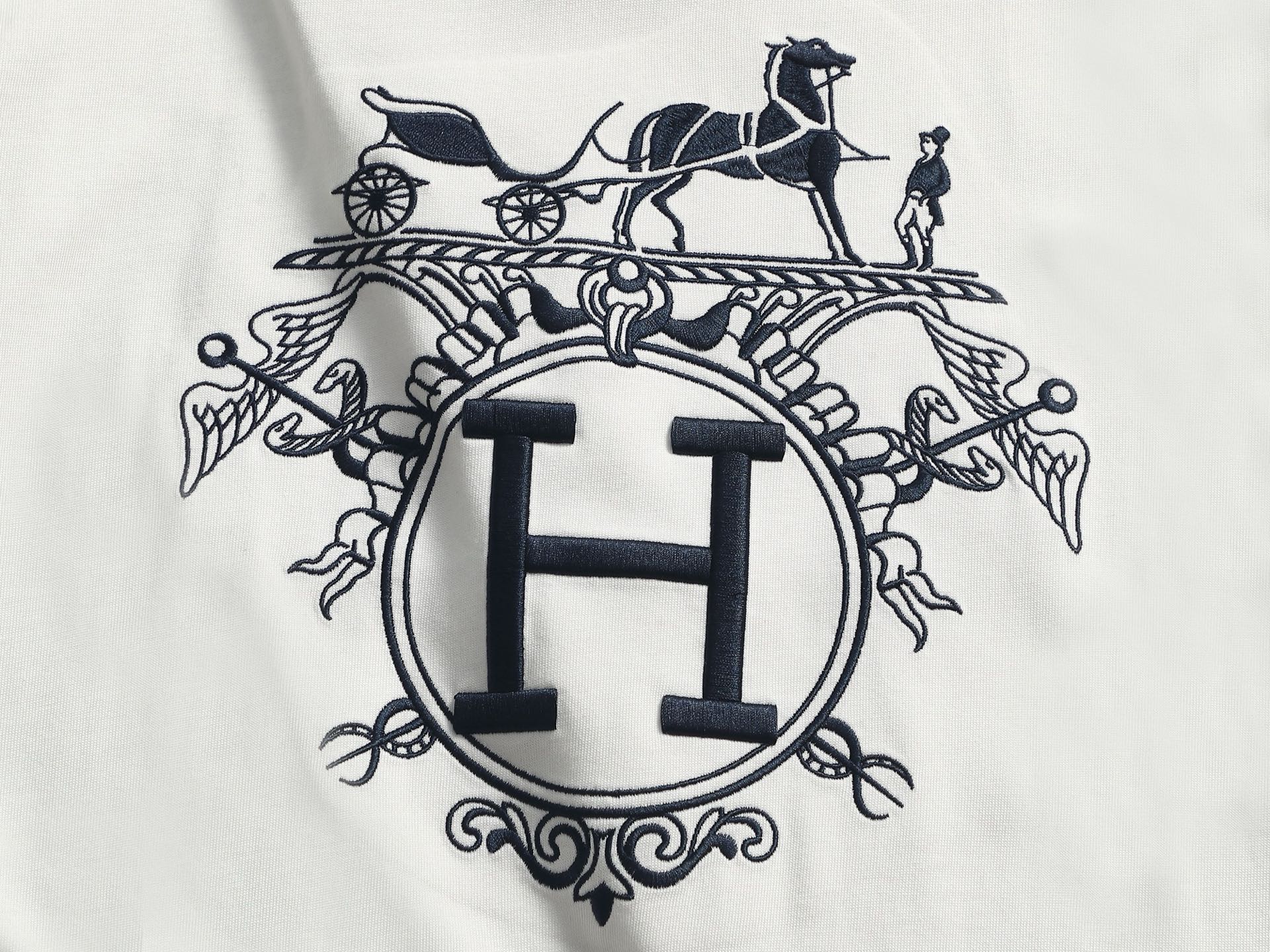 Hermès Hermes爱马仕 2026春夏新款 高端优雅 男士定制 320g纯棉短袖