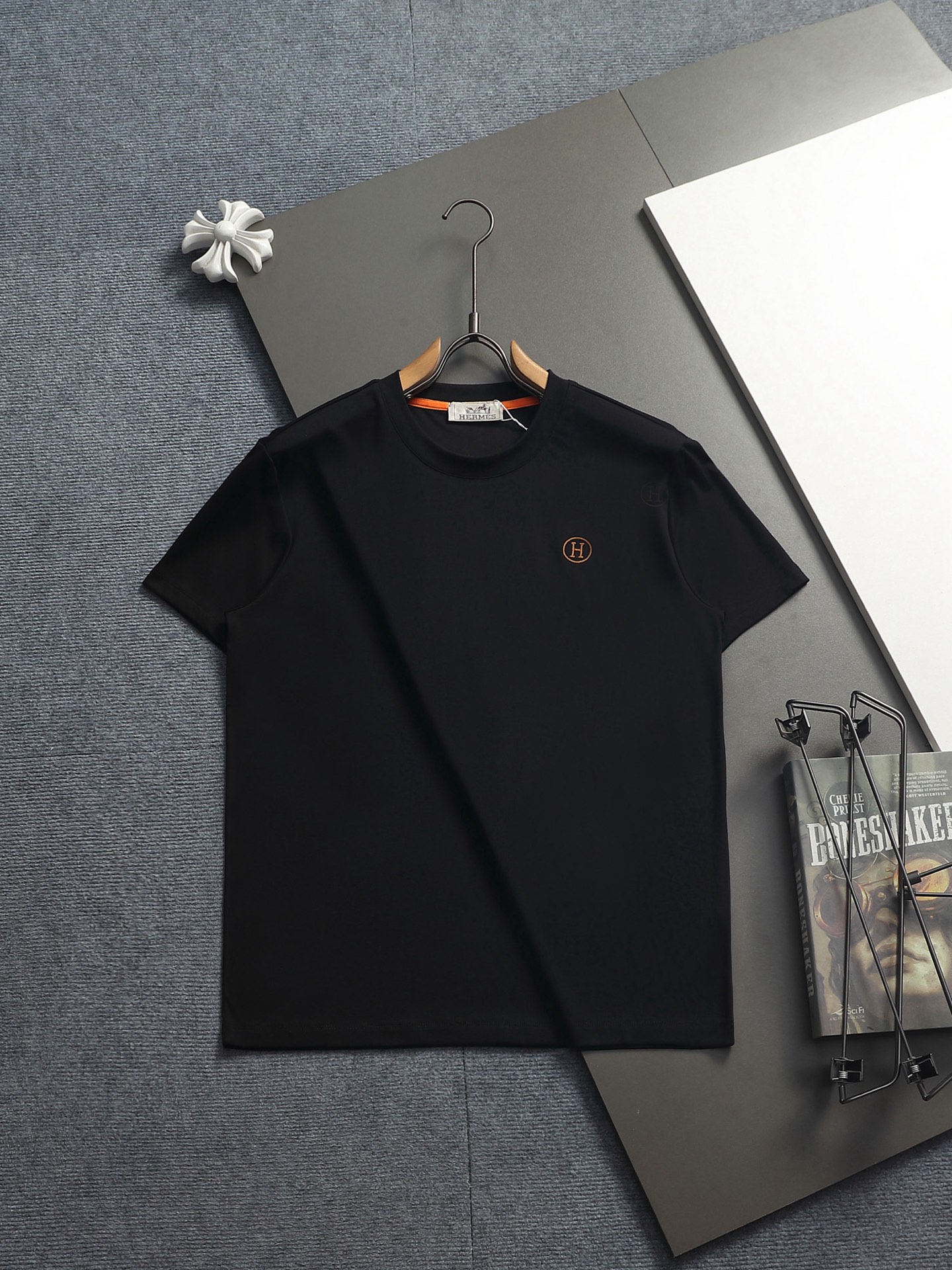 Hermès Hermes爱马仕 2026春夏新款 高端优雅 男士定制 320g纯棉短袖