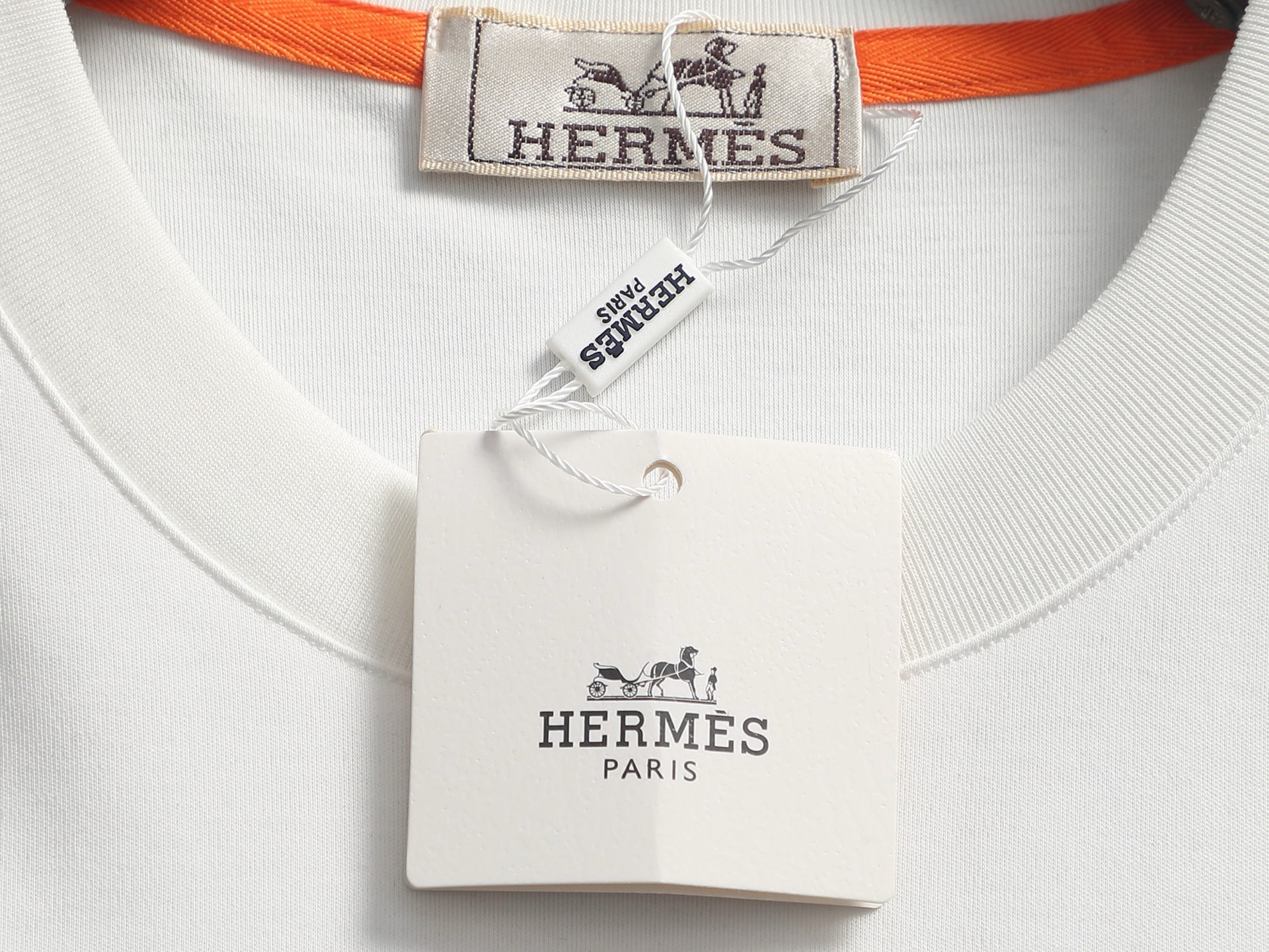 Hermès Hermes爱马仕 2026春夏新款 高端优雅 男士定制 320g纯棉短袖