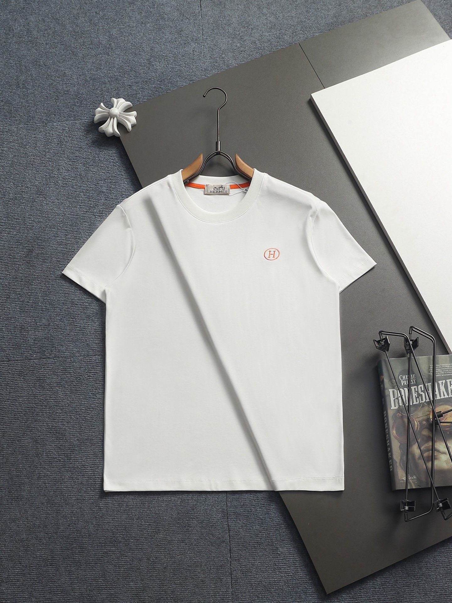 Hermès Hermes爱马仕 2026春夏新款 高端优雅 男士定制 320g纯棉短袖