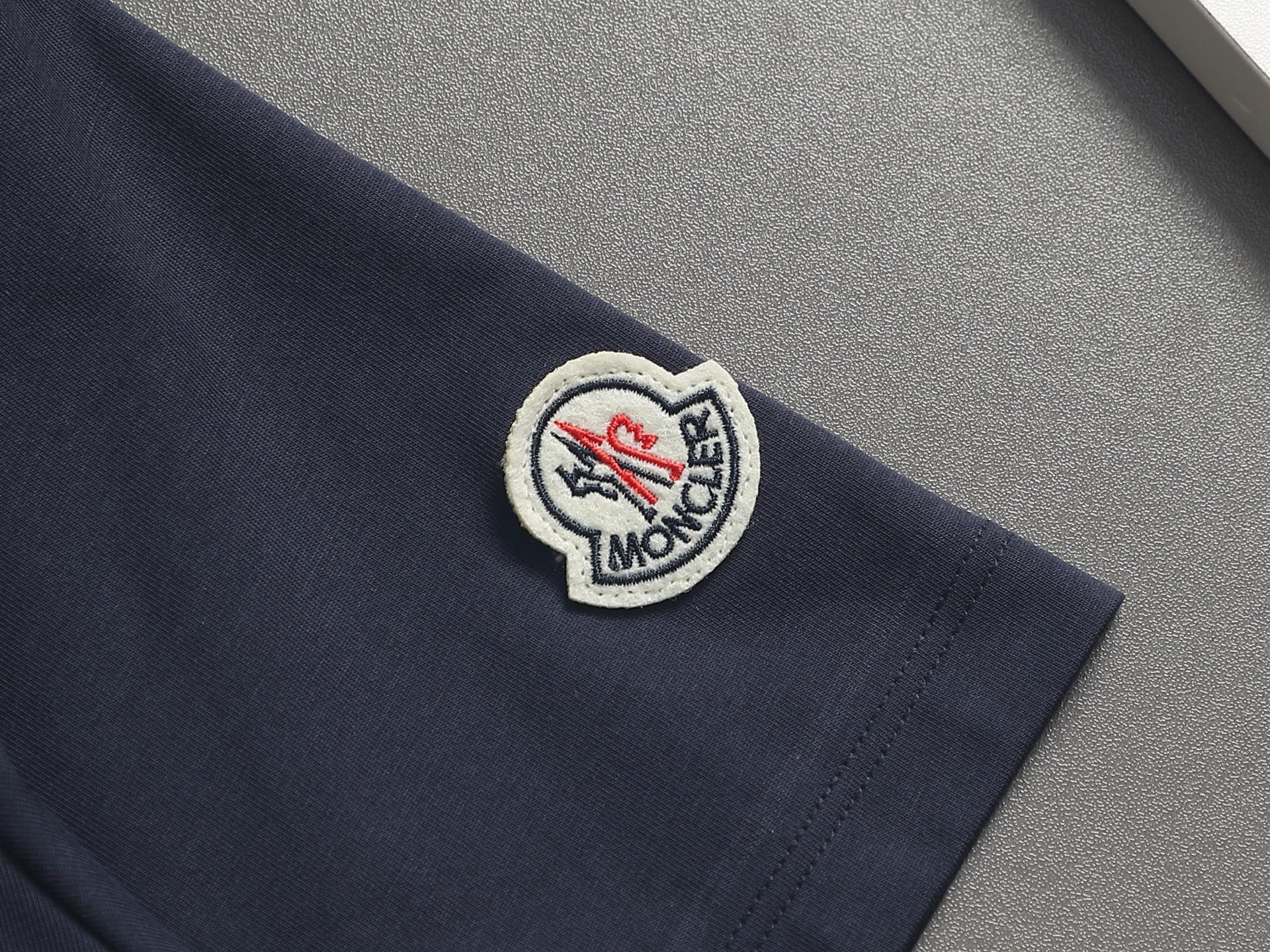 Moncler 蒙口2026早春新款 短袖T恤 同步发售 定制专属纯棉面料 定制 工艺螺纹