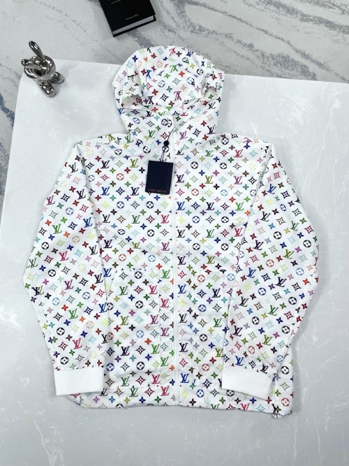 Louis Vuitton 25SS Printed Sunscreen Hoodie, Full Print Jacket, XS-L 1 Louis Vuitton 25SS Printed Sunscreen Hoodie, Full Print Jacket, XS-L