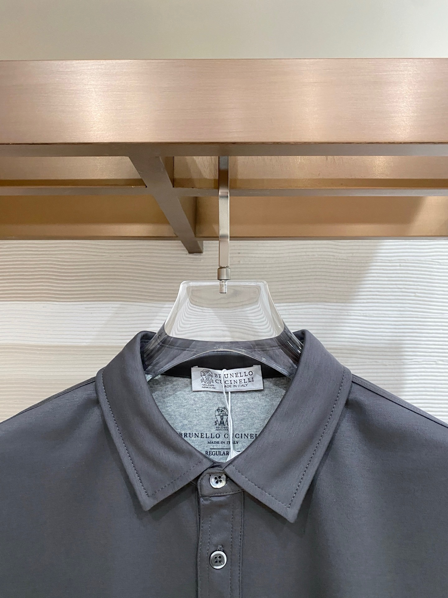 Brunello Cucinelli 26春夏官网新品翻领短䄂POLO颜色：米白 灰色 蓝色码数：M-3