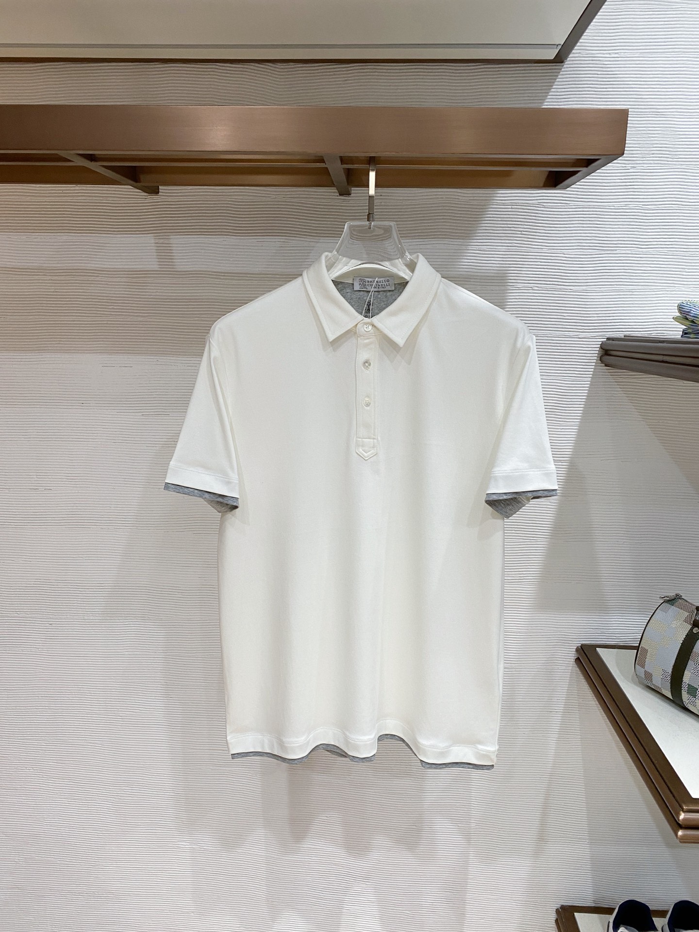 Brunello Cucinelli 26春夏官网新品翻领短䄂POLO颜色：米白 灰色 蓝色码数：M-3