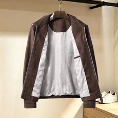 Berluti布鲁提Boss/波斯 27新品男士弹力麂皮绒面料秋冬高档休闲 夹克 此款弹力麂皮绒面料,手感柔软,富有质感 Berluti布鲁提Boss/波斯 27新品男士弹力麂皮绒面料秋冬高档休闲 夹克 此款弹力麂皮绒面料,手感柔软,富有质感