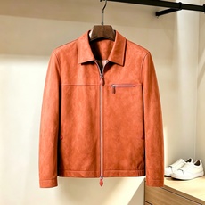 Berluti布鲁提Boss/波斯 27新品男士弹力麂皮绒面料秋冬高档休闲 夹克 此款弹力麂皮绒面料,手感柔软,富有质感 Berluti布鲁提Boss/波斯 27新品男士弹力麂皮绒面料秋冬高档休闲 夹克 此款弹力麂皮绒面料,手感柔软,富有质感
