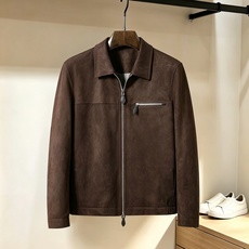 Berluti布鲁提Boss/波斯 27新品男士弹力麂皮绒面料秋冬高档休闲 夹克 此款弹力麂皮绒面料,手感柔软,富有质感 Berluti布鲁提Boss/波斯 27新品男士弹力麂皮绒面料秋冬高档休闲 夹克 此款弹力麂皮绒面料,手感柔软,富有质感