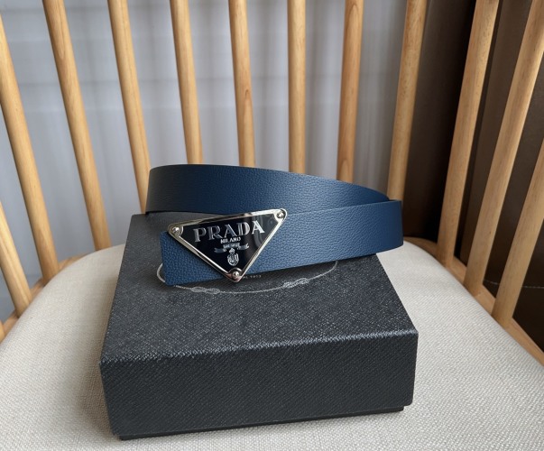 Prada Adjustable Buckle Belt with Triangle Logo - Stylish and Versatile 1 Prada Adjustable Buckle Belt with Triangle Logo - Stylish and Versatile