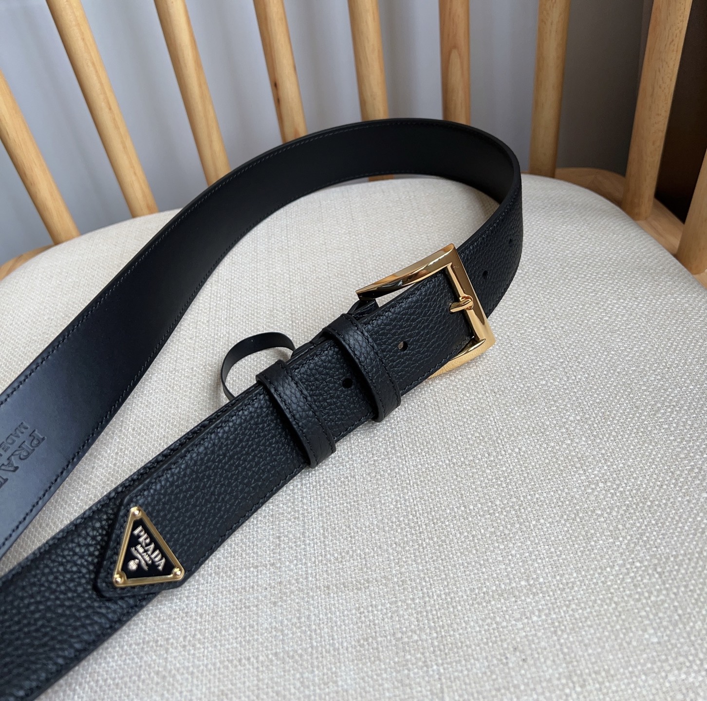 חגורת עור עור עור עור מעור עור Prada דגם סימן בקורה 9 i1749400211928 907 0 7