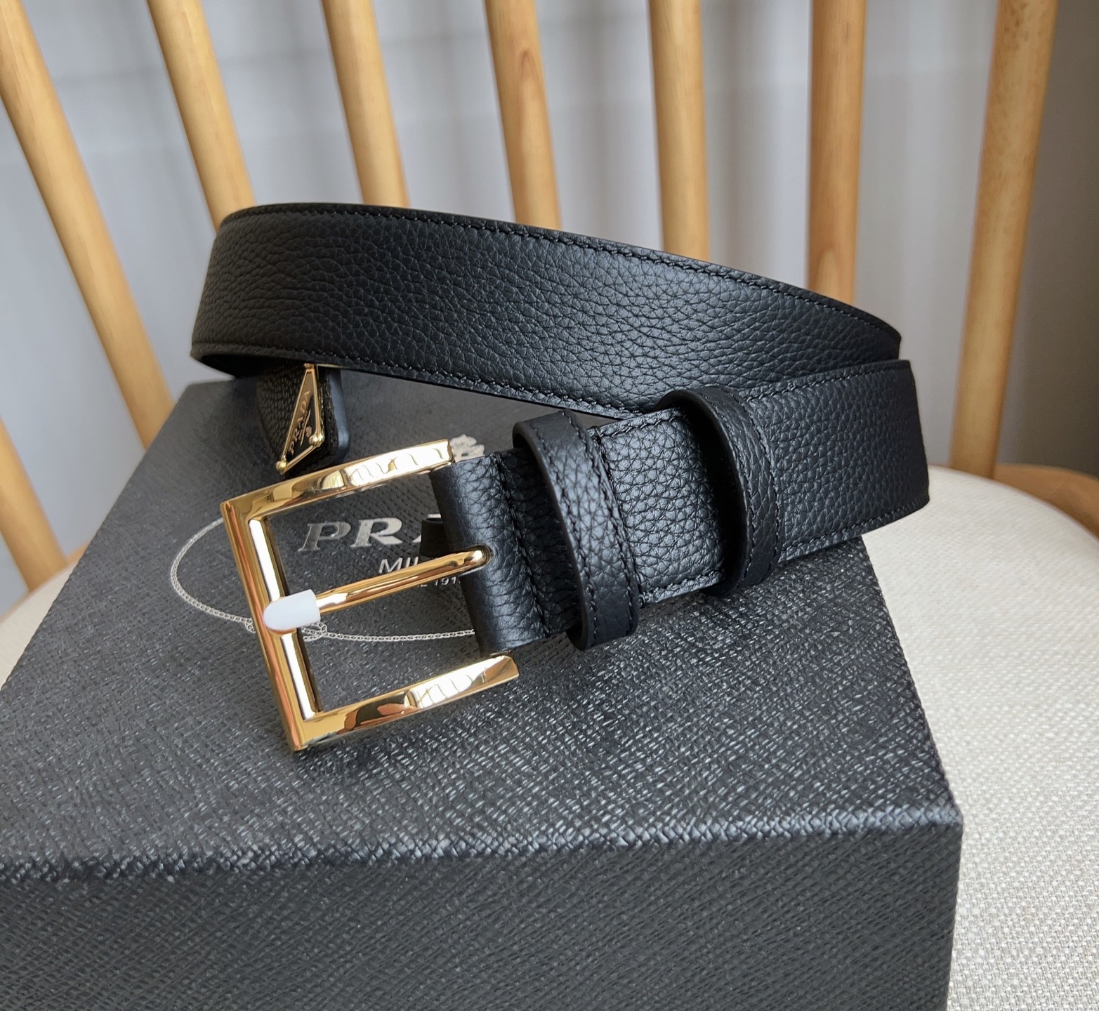 חגורת עור עור עור עור מעור עור Prada דגם סימן בקורה 3 i1749400211954 5824 0 1