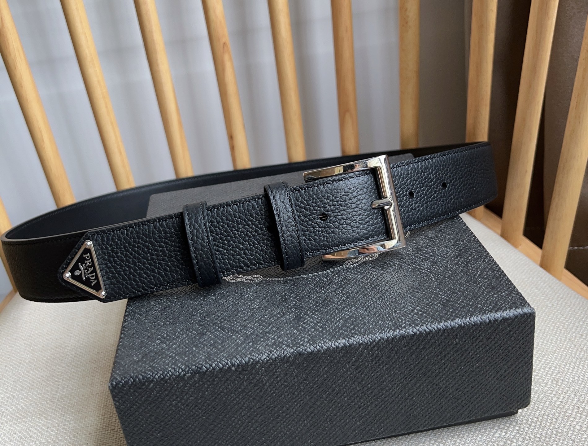 Prada Leather Belt with Enamel Triangle Logo - Stylish & Durable 8 i1749400234516 6267 0 6
