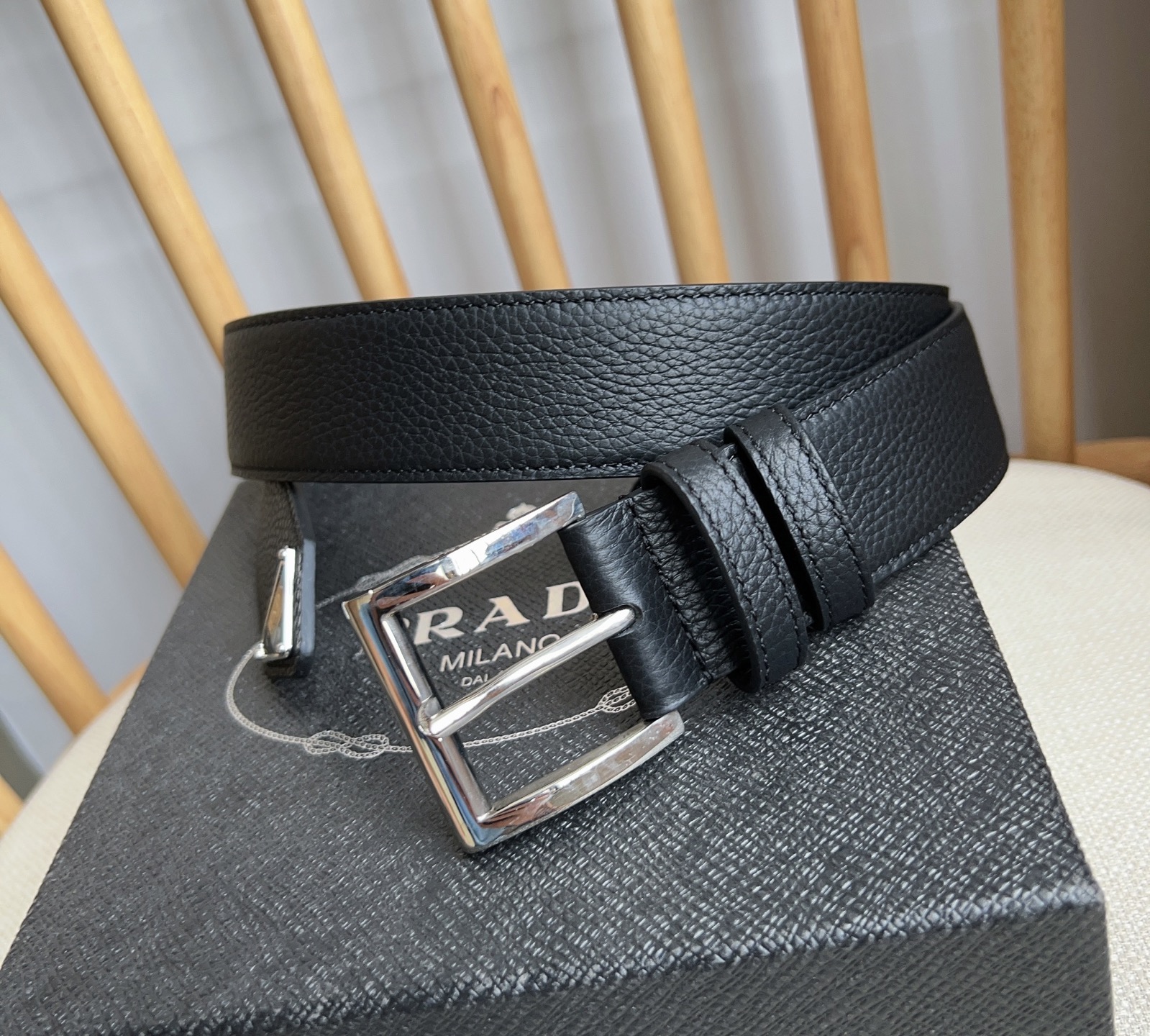 Prada Leather Belt with Enamel Triangle Logo - Stylish & Durable 3 i1749400235067 463 0 1